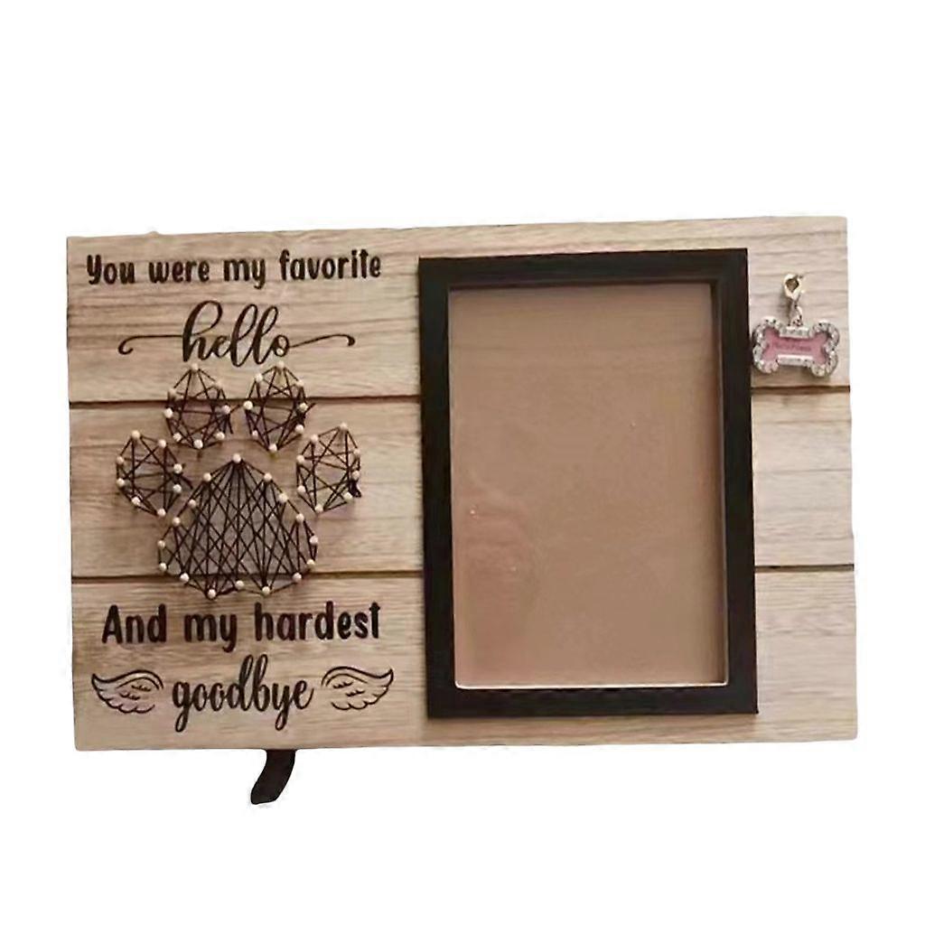 Personalizeds Wood Frame Pet Memorial Photo Frame for Cherishes Memory