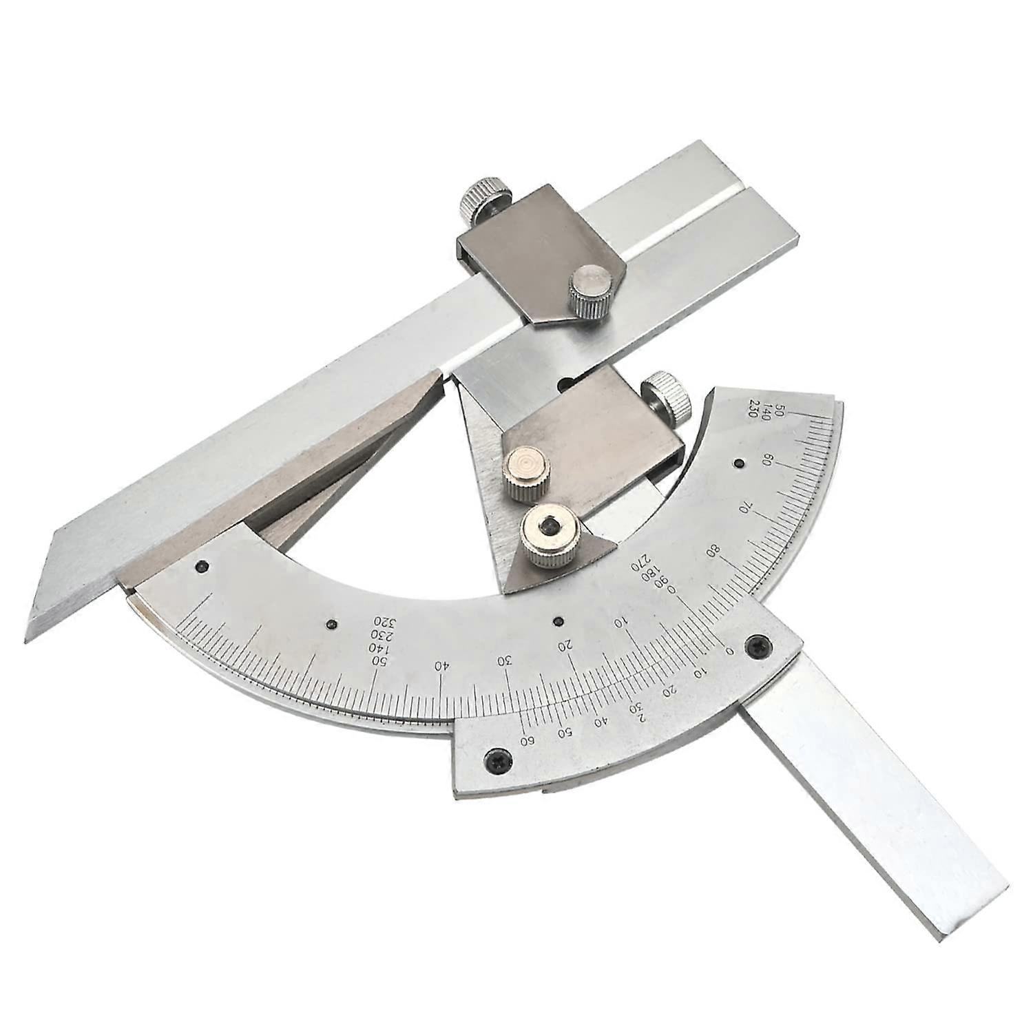 0-320°Universal Stainless Steel Vernier Bevel Protractor, for Woodworking, Carpenter, DIY Tool