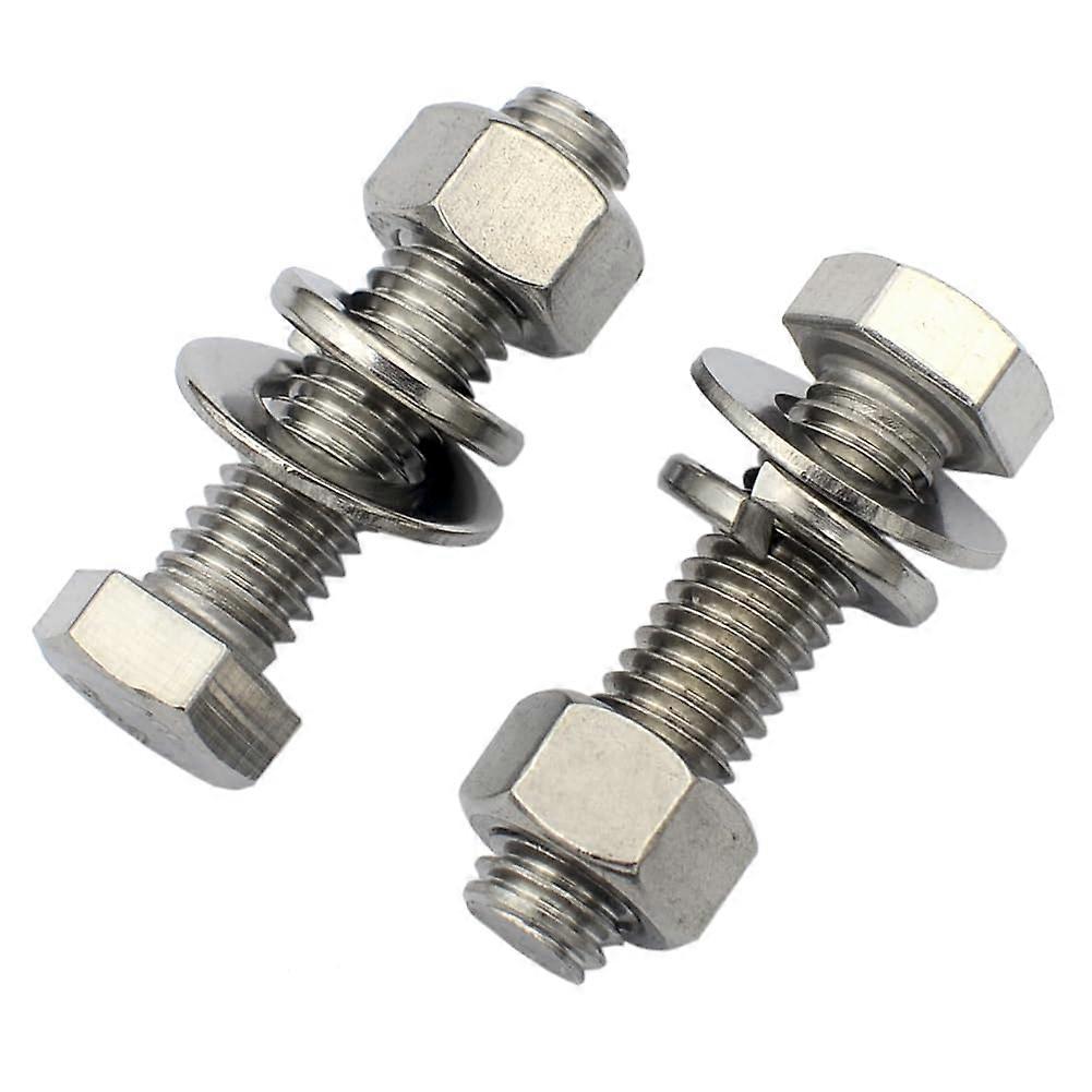 20 Sets 3/8-16 x 1-1/2 inch Flat Hex Bolt Nuts Flat SAE and Lock Washers Kit All Made of 304 Stainless Steel