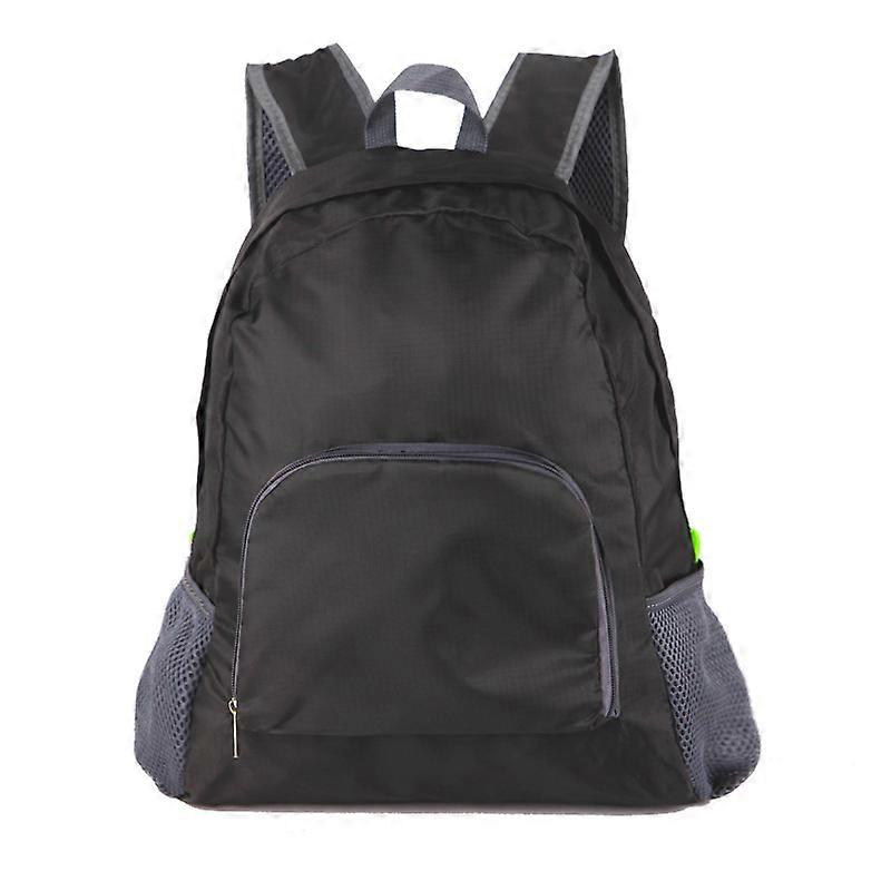 Backpack with package - light waterproof small foldable hiking backpack multi -faceted use - black