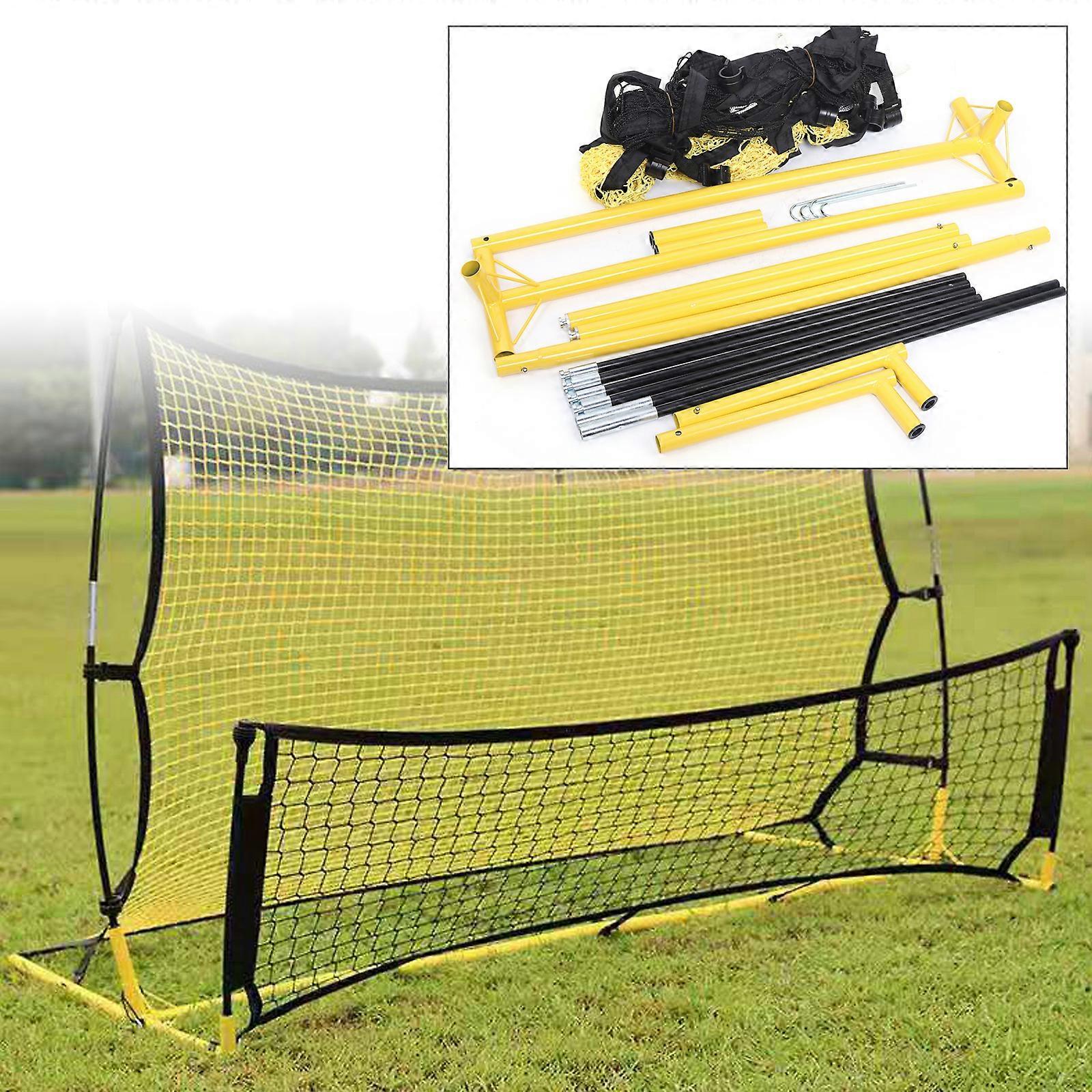 Foldable Bounce Net for Soccer Training, High and Low Rebound Options, Sturdy Iron Pipe Frame, Easy to Carry with Storage Bag, Ideal for Kids, Teens,