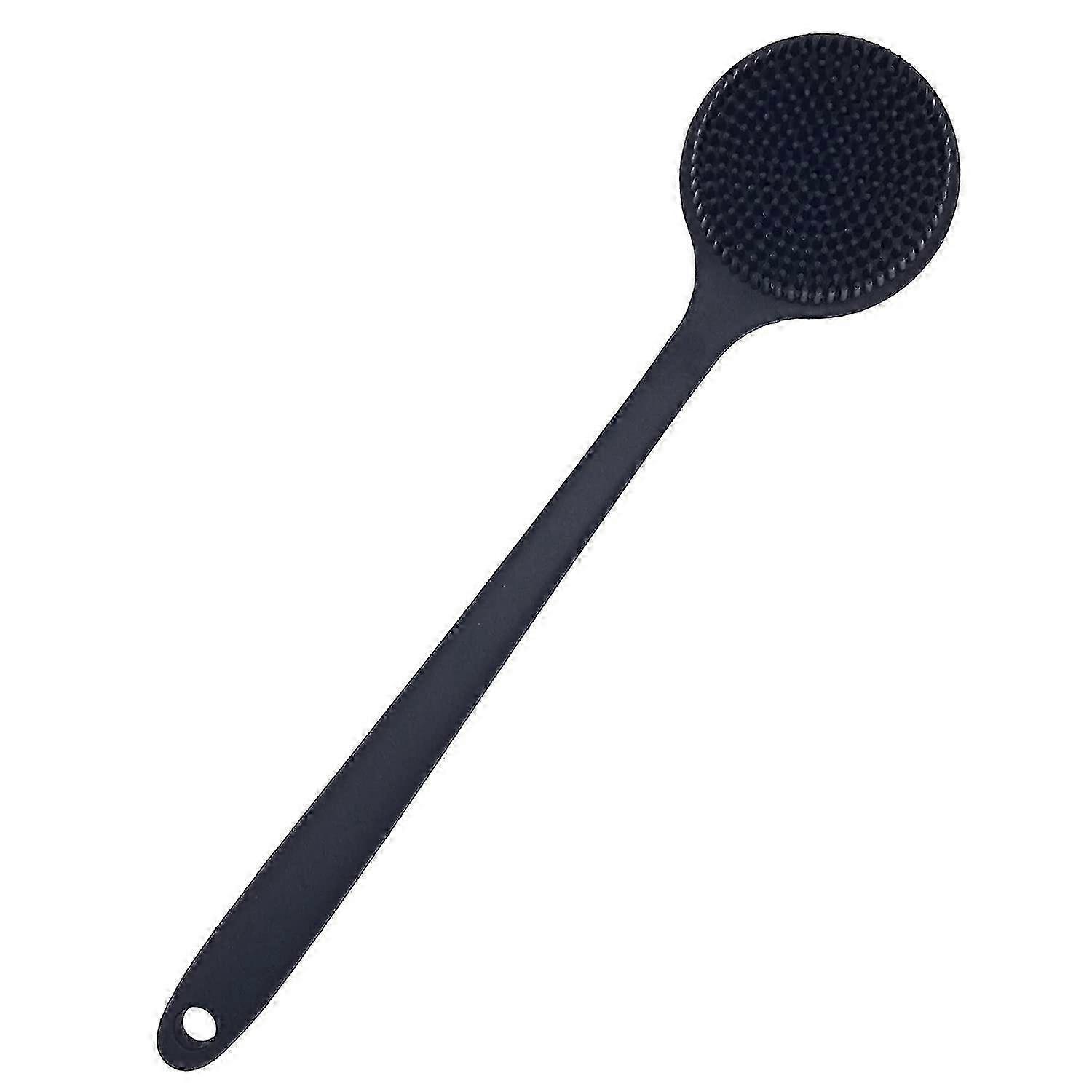 Shower Body Brush with Long Soft Silicone Handle for Gentle Back Cleaning