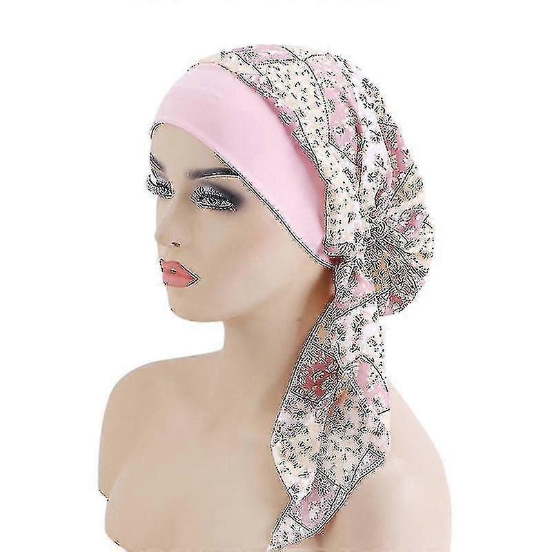 女性 がん ヘッド スカーフ ケモ 脱毛 帽子 ターバン プレネクタイ ヘッドウェア バンダナ 新品