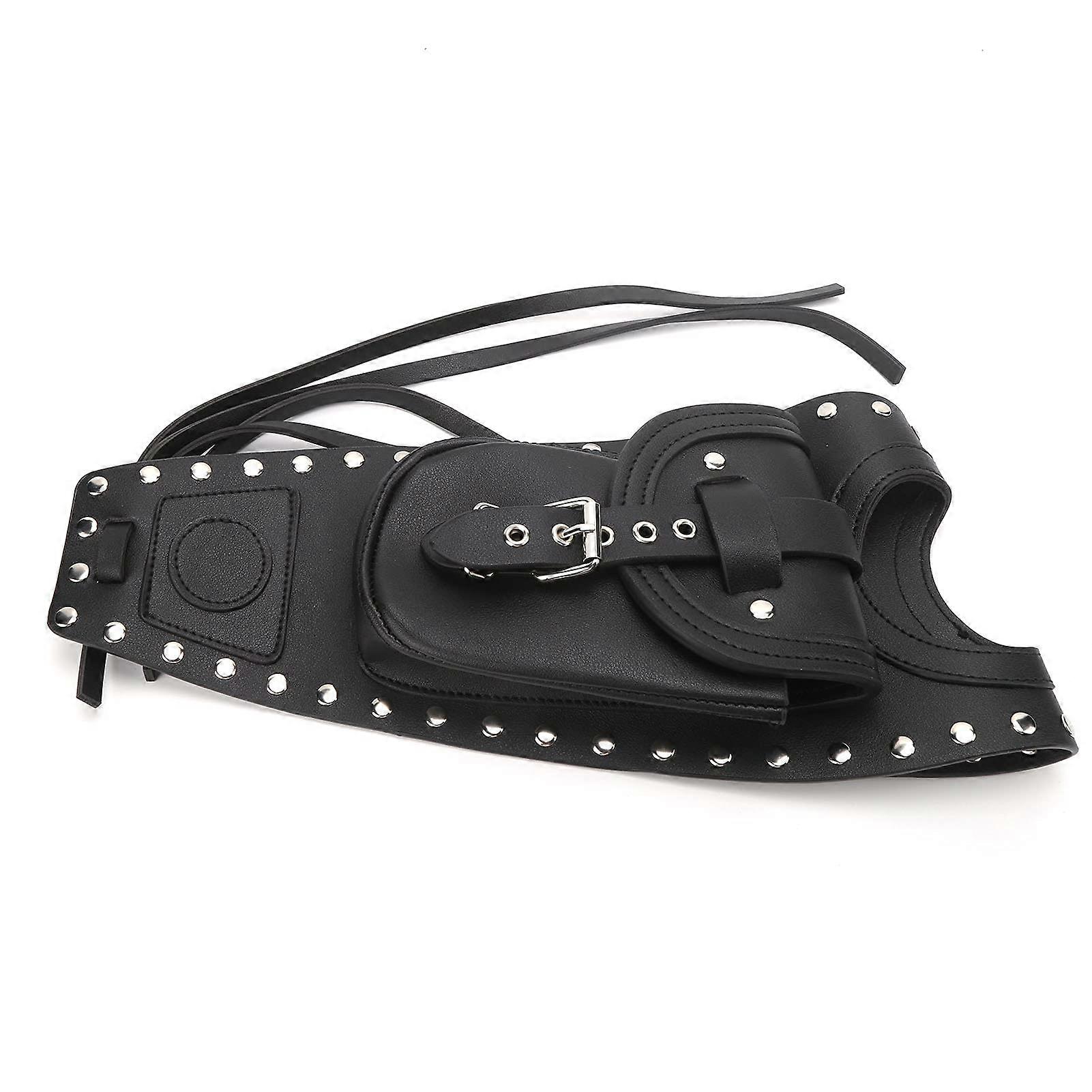 Motorcycle Fuel Bag Gas Pad Side Tool Bags Black Artificial Leather Fit for XLX1000 XL1200X XLH883