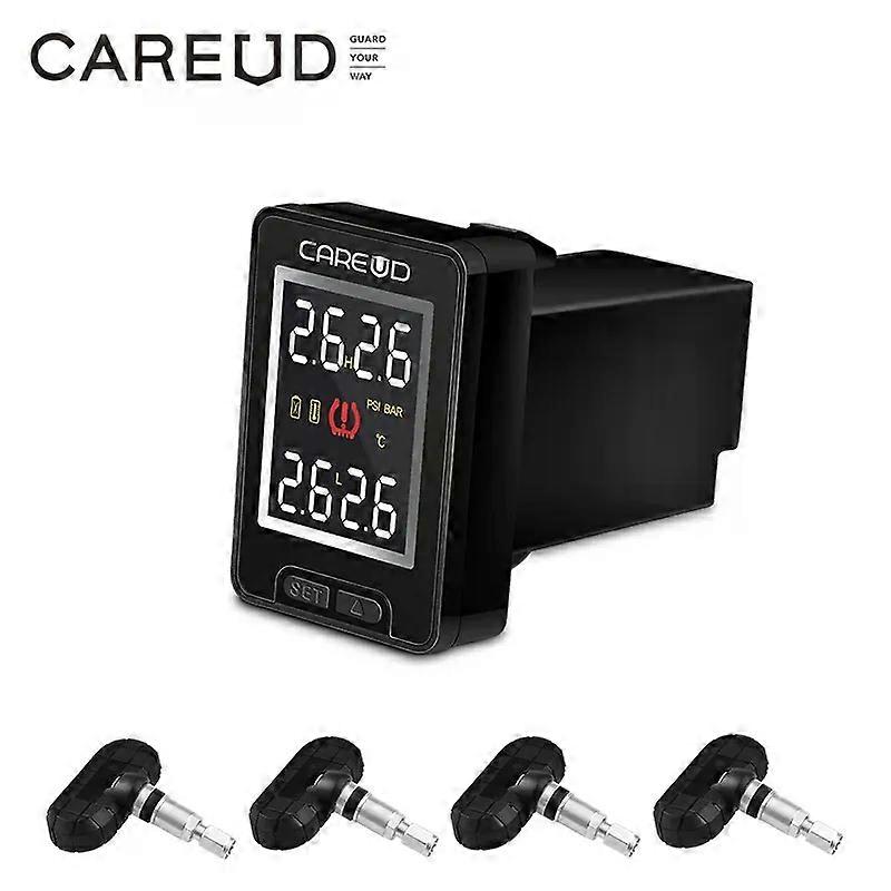 con For Honda/Toyota/Nissan/Mazda CAREUD Car electronics Wireless TPMS Tire Pressure Monitoring System Internal/External LCD Display