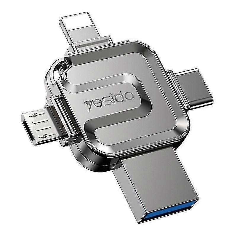 YESIDO FL15 256GB U Disk for Phone/Tablet 4-in-1 USB 3.0 Flash Drive Memory Stick USB Thumb Drive