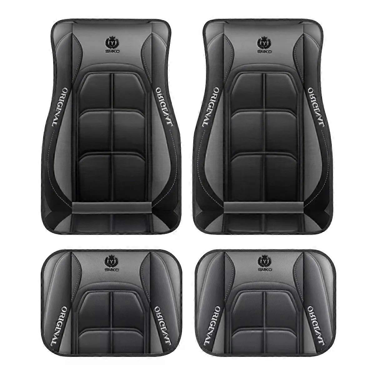 4kpl Y auton lattiamatot - mattotyynyt liukumattomalla taustalla, pestävät, yleisistuvat auton suojatyynyt Auton sisustustarvikkeet