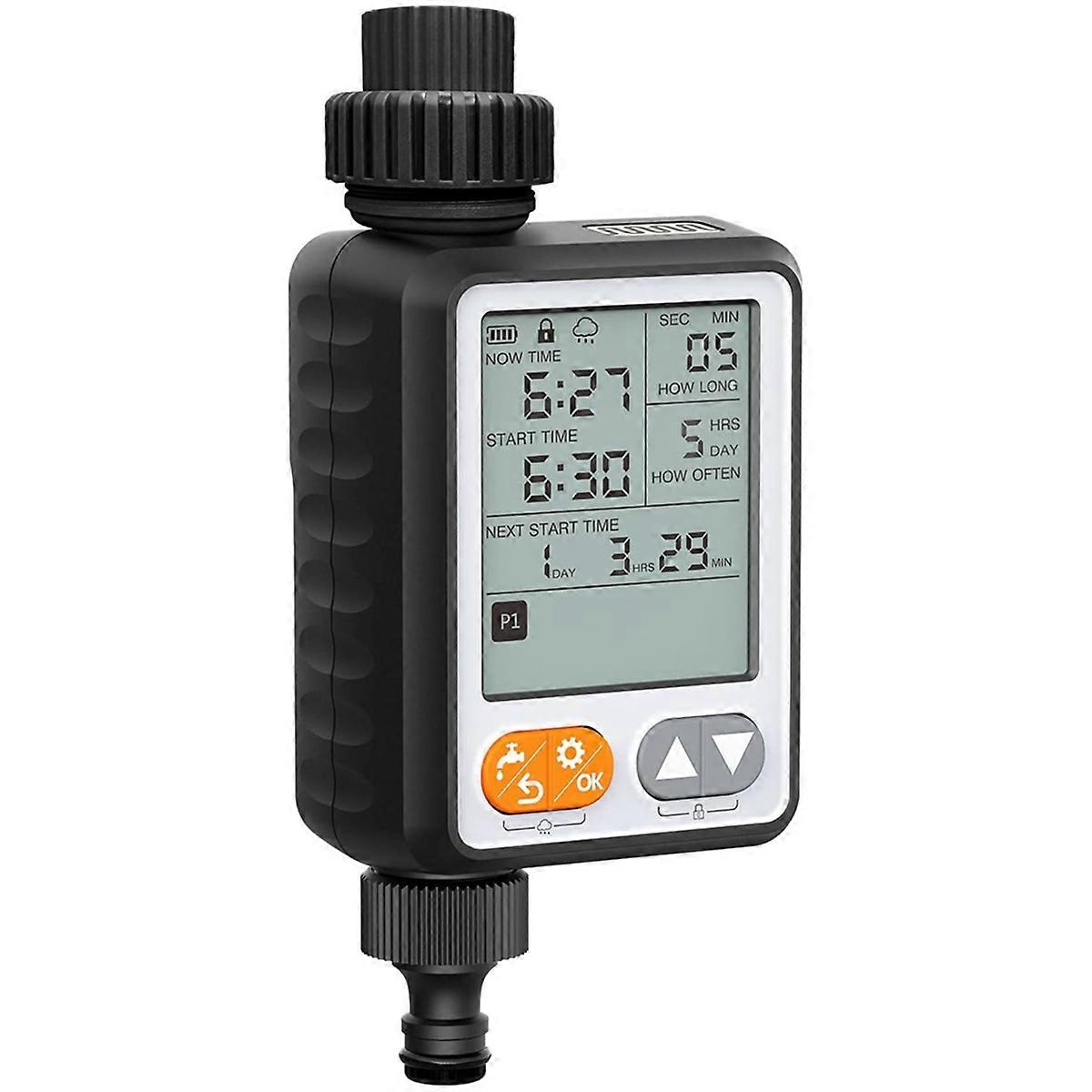 Sprinkler Timer, 10 Separate Programmable Digital Irrigation Hose Water Timer, IPX5 Waterproof Drip 