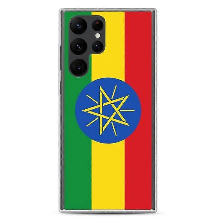 Phone case - PIXELFORMA - Ethiopia Flag - Samsung Galaxy S22 - Transparent plastic - Flexible