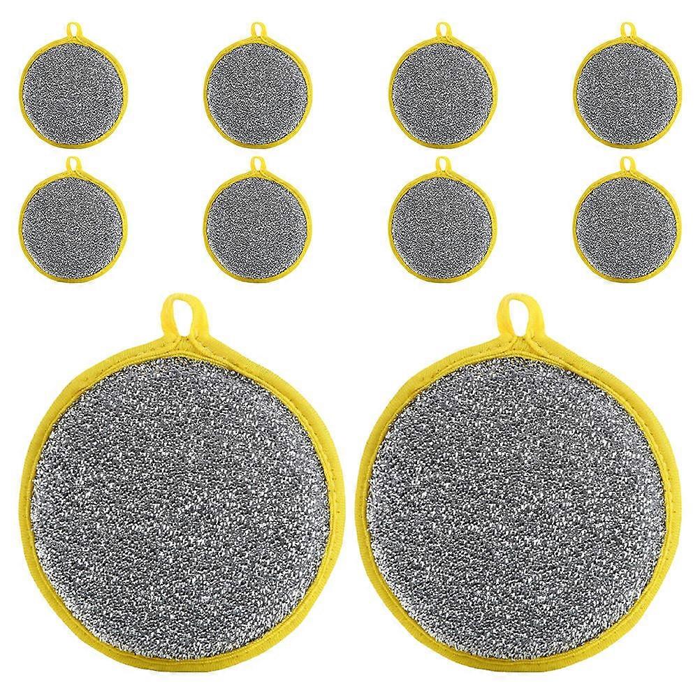 Round Metallic Sponge,Enhanced Cleaning Power,Versatile Kitchen Helper