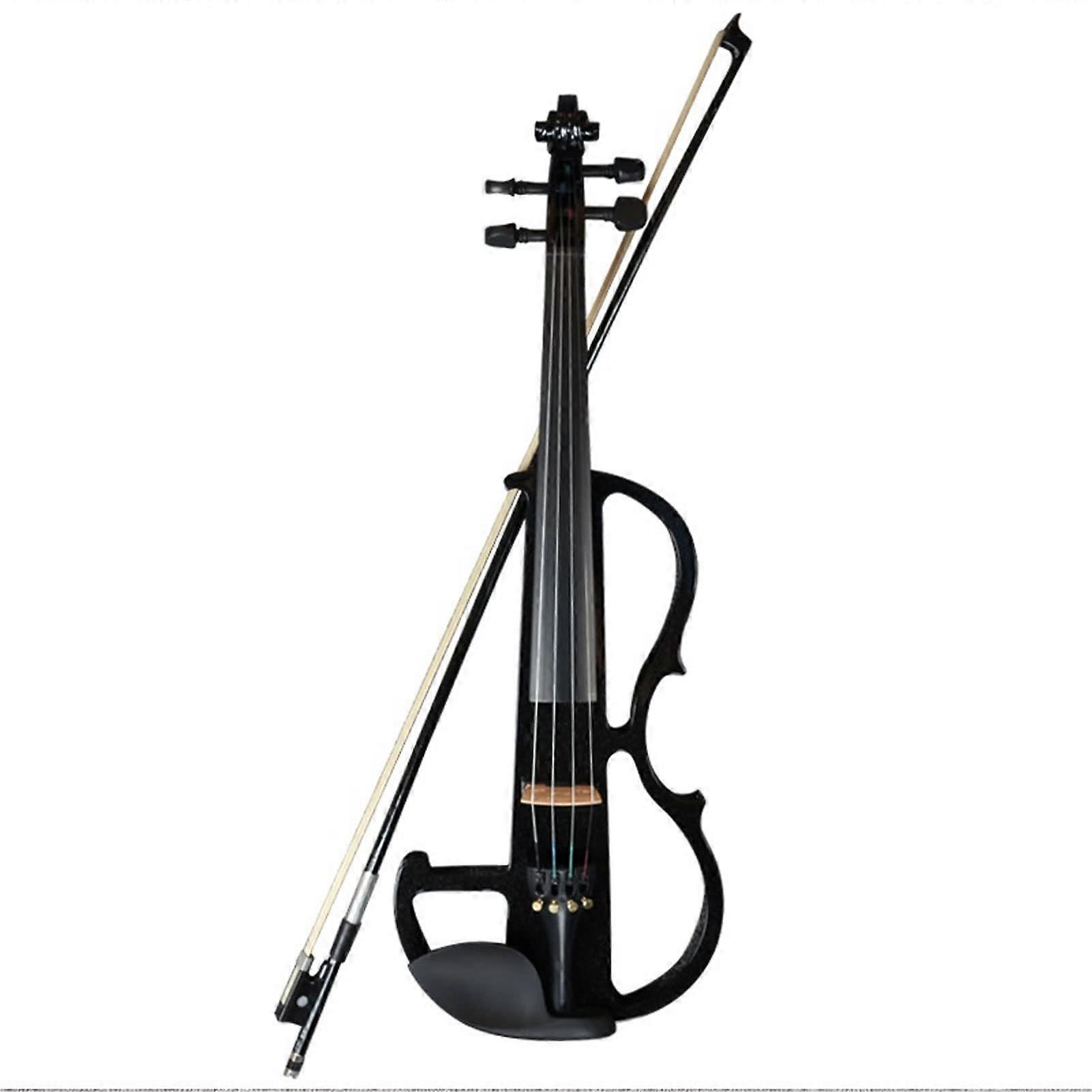 Electric Violin, Electric Solid Wood Violin, Beginner Set With Box Headphone Bow