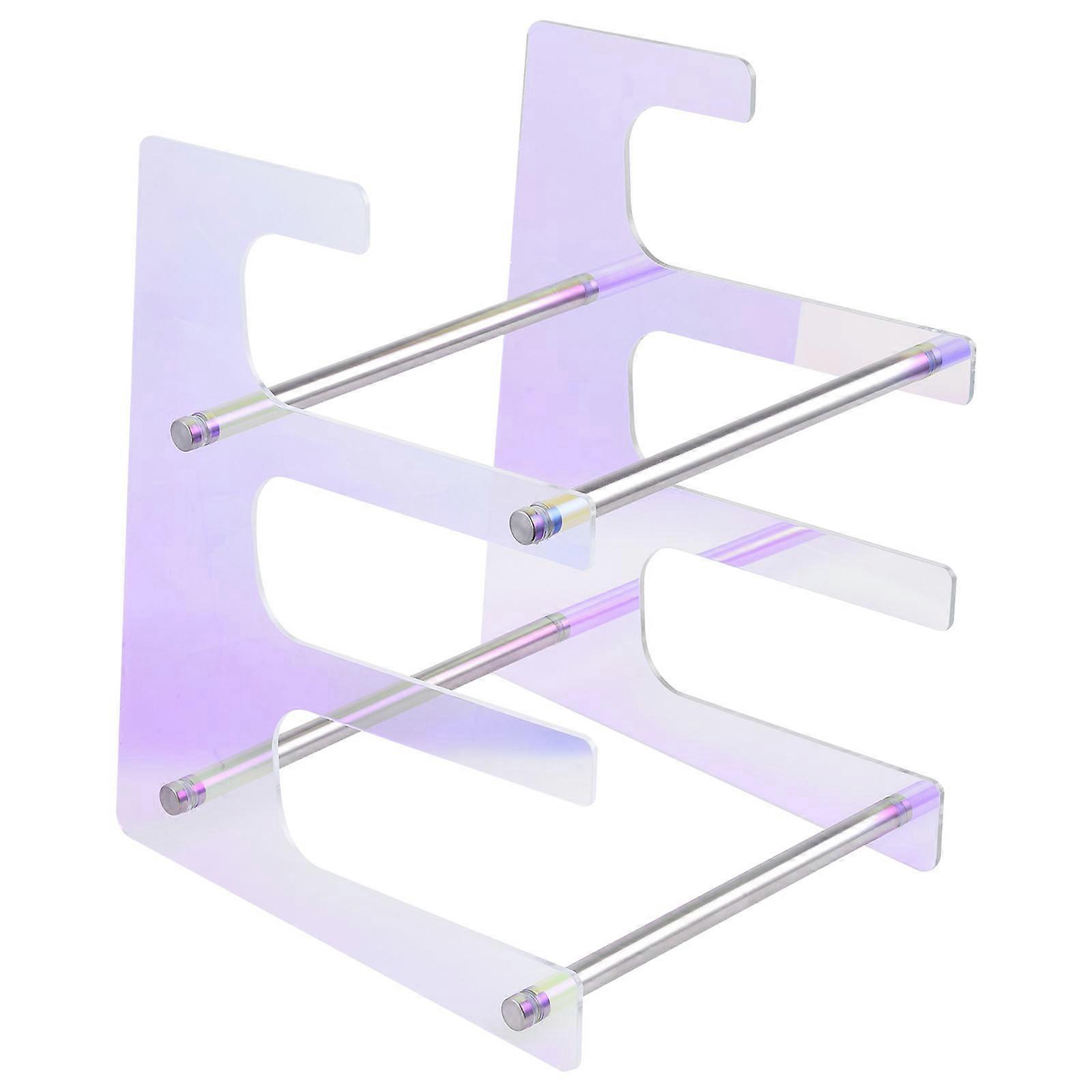 Sturdy 3 Layer Sturdy Acrylics Keyboard Shelf Clear Display Stand Fashion Accessory for Home and Office Decoration