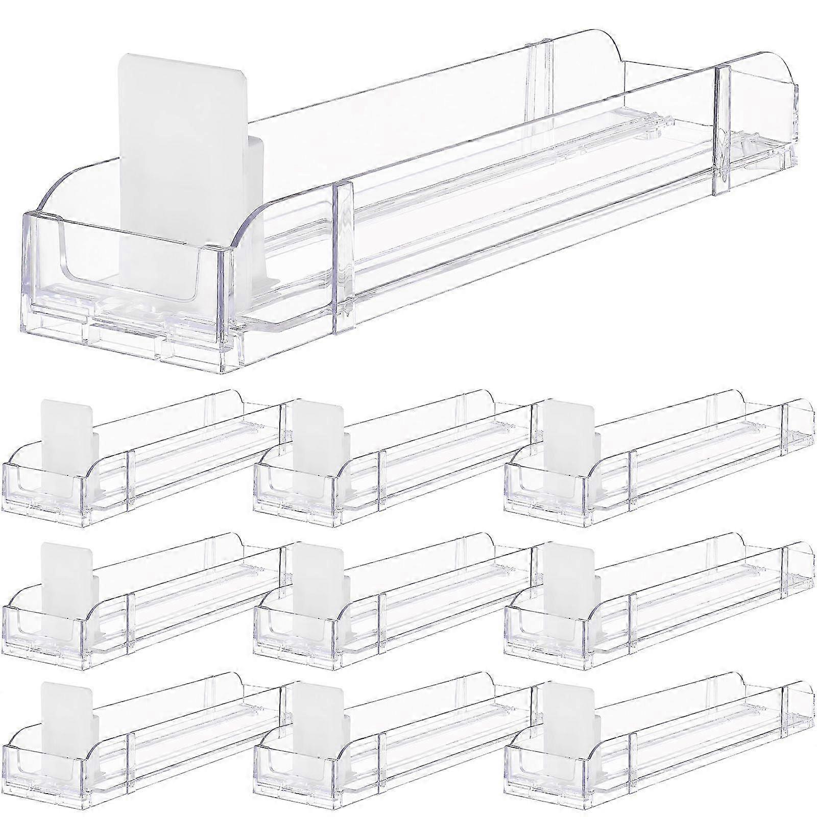 10pcs acrilico auto-push sigaretta espositori, supporto trasparente 28x6.5x6.5cm