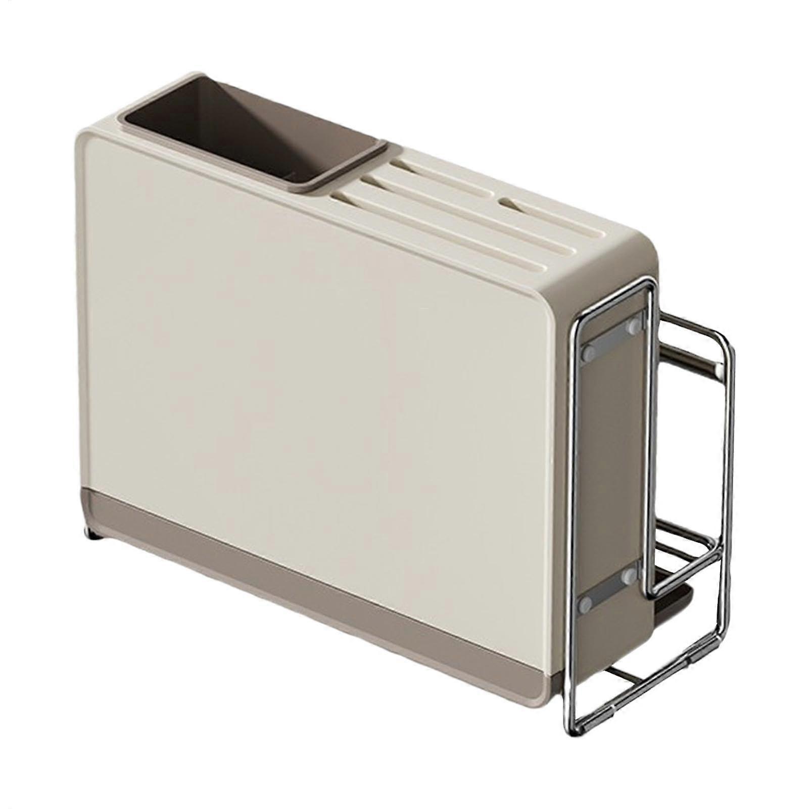 Kitchen Utensil Holder for Countertop – Large Waterproof Block Stand with Hollow Design for Cutting Boards and Space-Saving Kitchen Storage