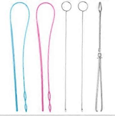 2 Pieces Flexible Drawstring Threader Plastic Drawstring Replacement Tools 2 Pieces Metal Drawstring Threaders 2 Pieces Metal Tweezers