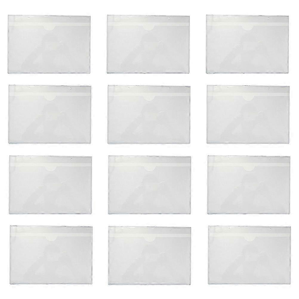 20pcs Self-adhesive Cards Pockets Open Sides Clear Plastic Cards Pockets