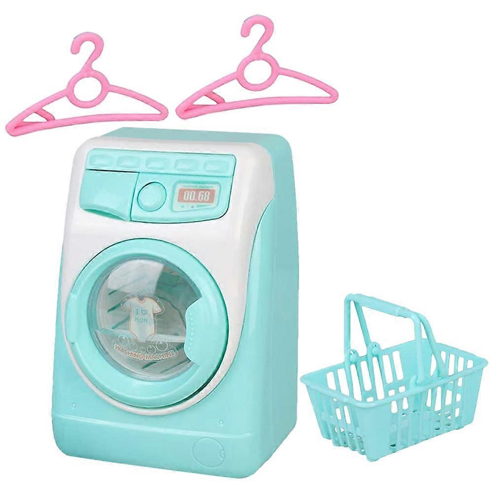 Educational Washing Machine Model for Household Appliance Dollhouse Decoration, Cartoon Design for Preschool Imaginative Play and Learning