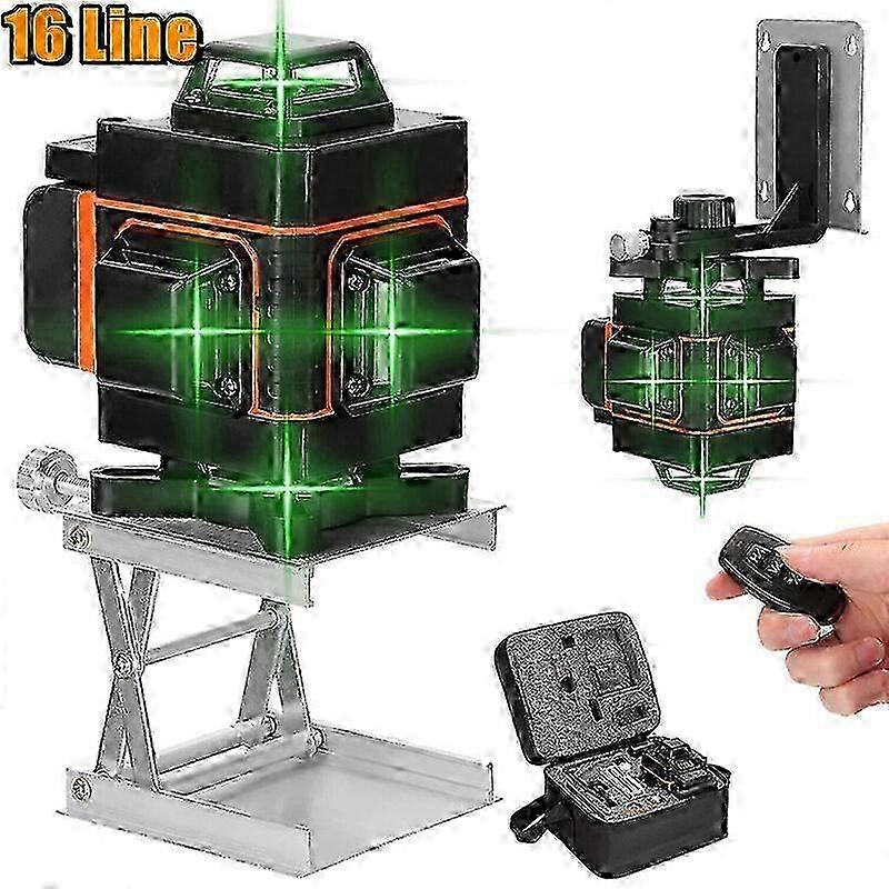 16 Self-leveling, 4x360 4D Green Cross Line Lines Laser Level 2025