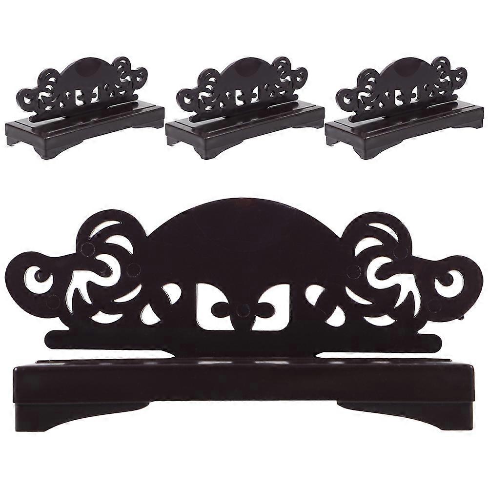 4pcs Display Stand for Folding Fans, Chinese Style Fan Holder with Stable Base for Home Decor and Organization, Lightweight and Easy to Install