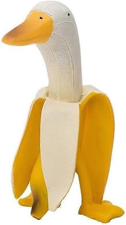 Banana Duck Statue, Creative Duck Statues, Funny Standing Duck Sculpture, Bananaduck Ornaments, Strange Duck Ornaments (Yellow)