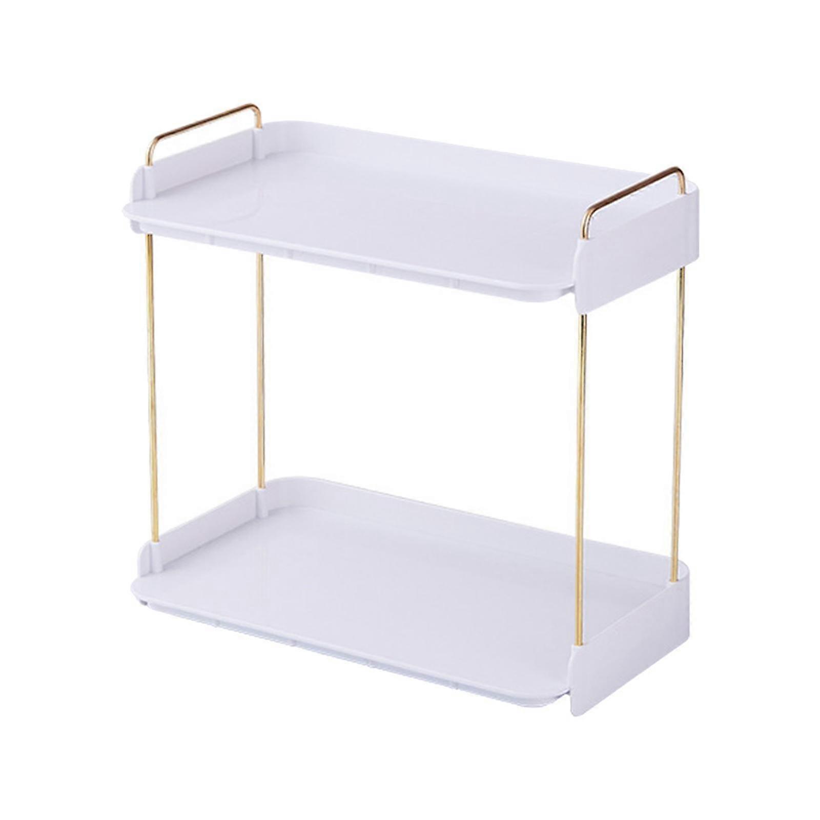 化粧品スタンド化粧棚シャワーキッチン2層ホワイト