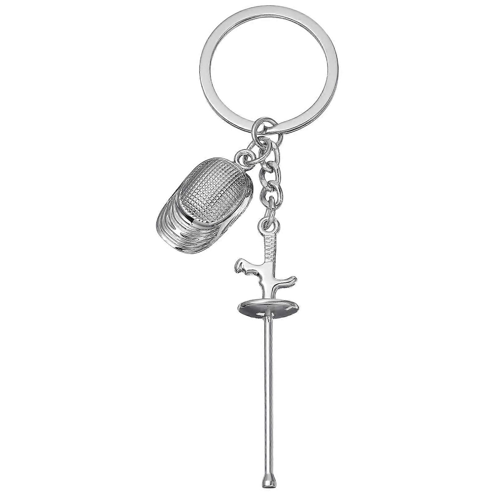 Sword Game Fencing Memento, Eye-Catching Shape, Versatile Keyring Option