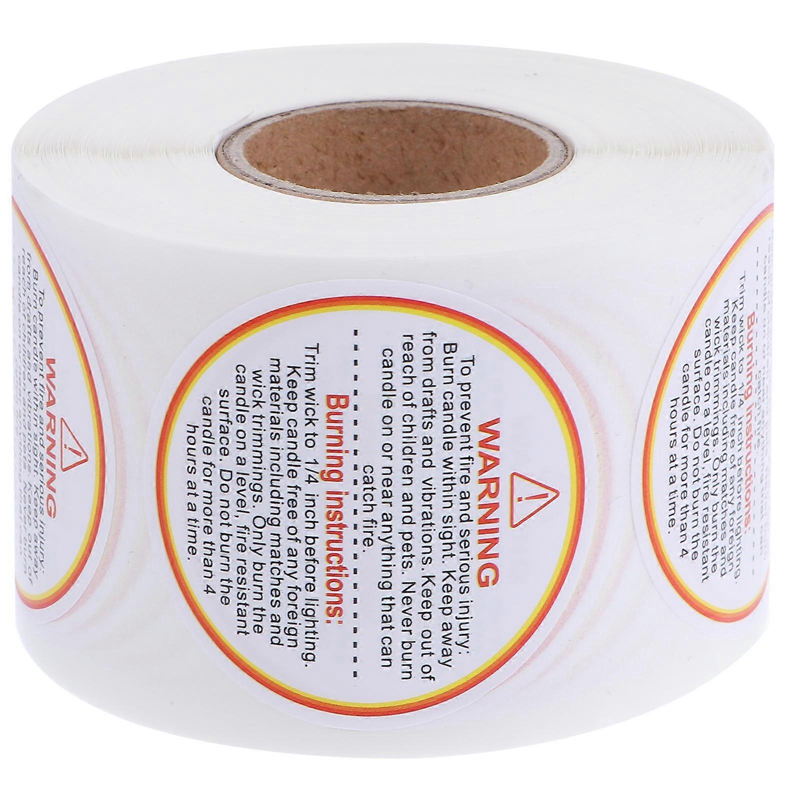 Quality Safety Stickers for Candle Jars, Reusable and Long-Serving Warning Decals