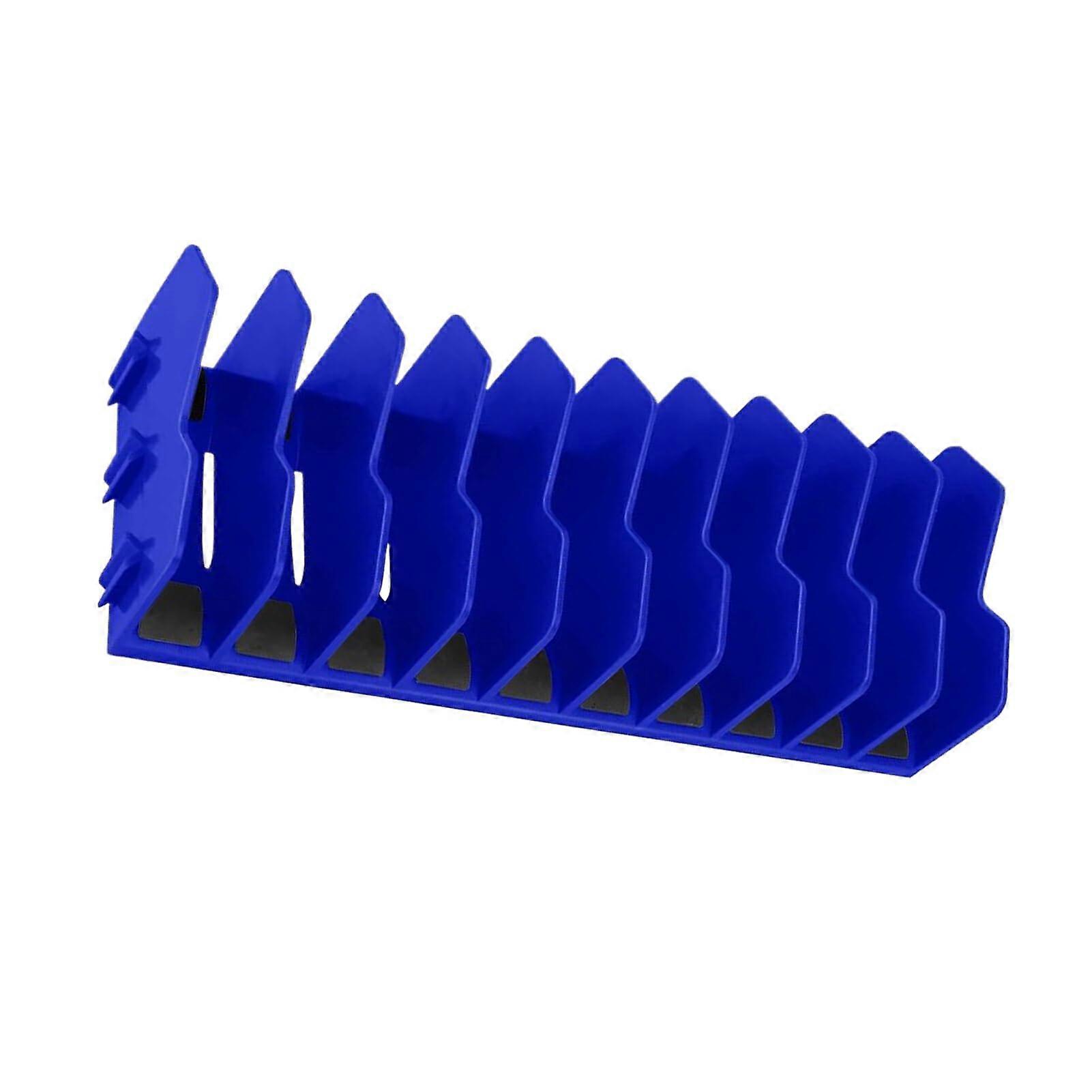 Zangen storage shelf with 10 slots, durable and efficient pliers organization, nonslip and removable storage shelf made of ABS for cutter, blue