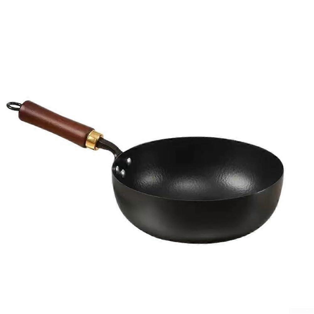 Frying pan, handforged iron, large belly for even cooking (28cm)