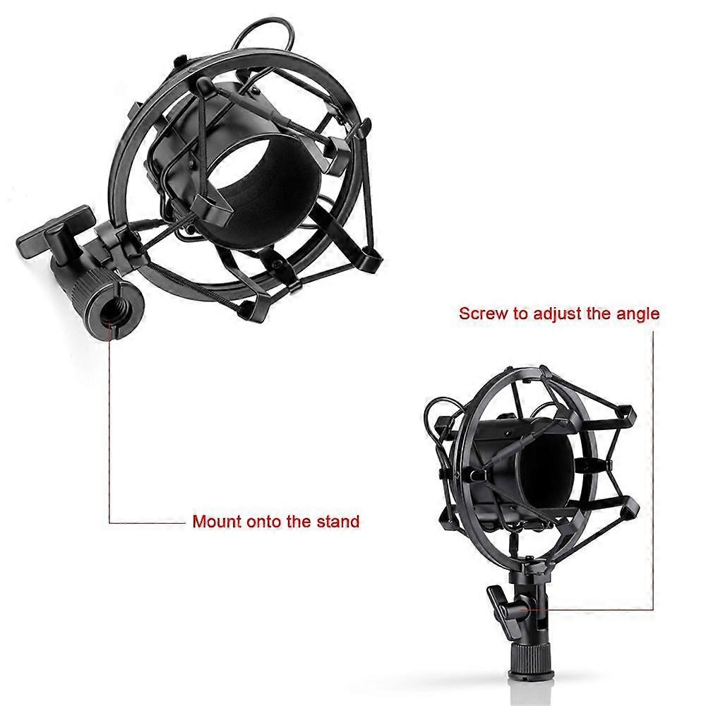Professional Studio Condenser Microphone Kit with Arm Stand, Pop Filter, and Shock Mount
