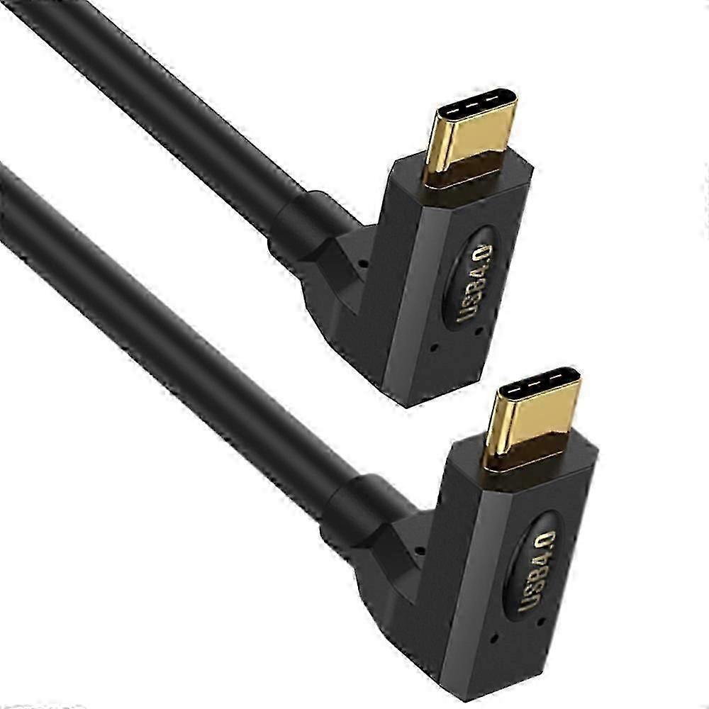 0.6m USB4 Type-C Right Angle to Right Angle Cable Thunderbolt 40Gbps 8K Display PD 240W Fast Charge