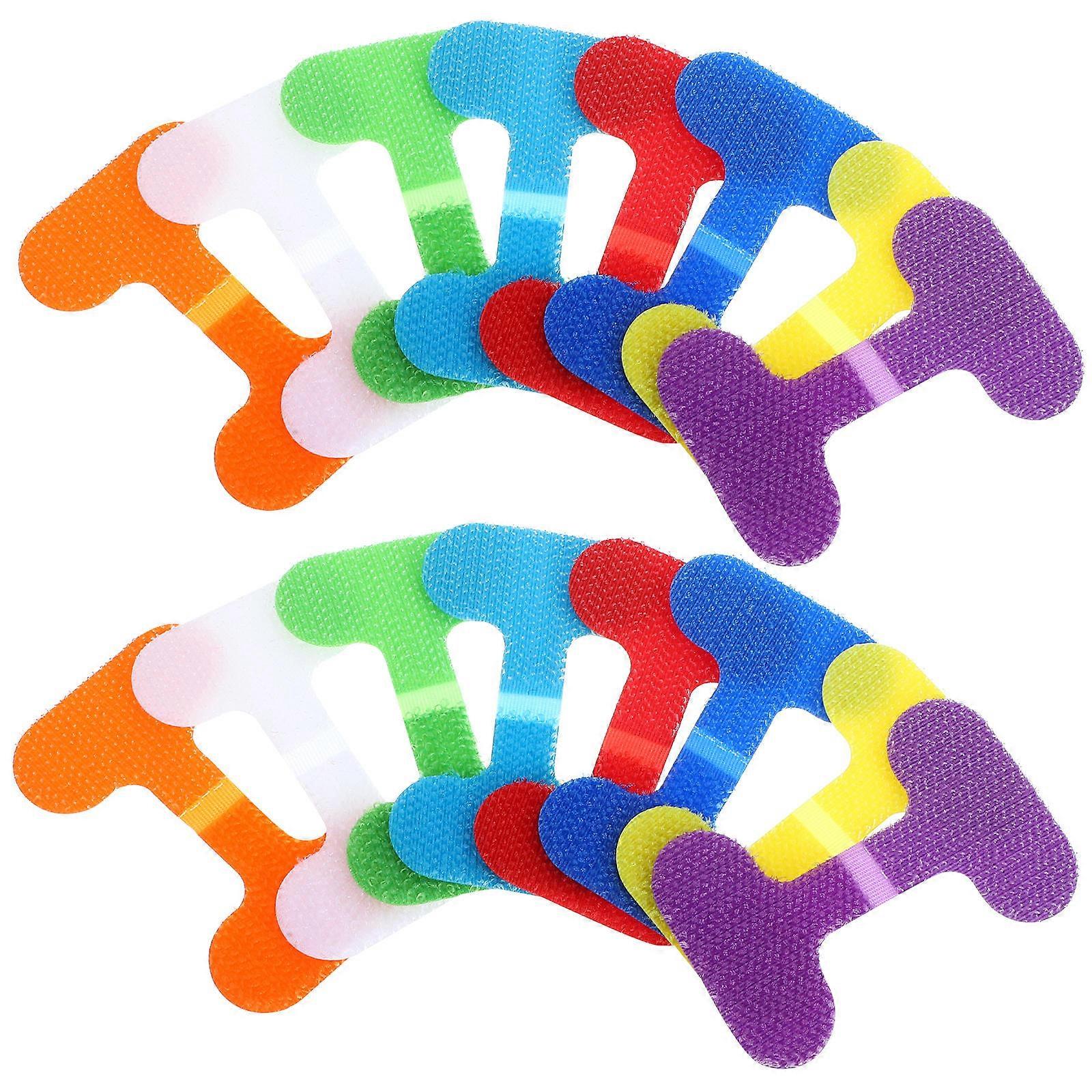 Cable Tags Labels Nylon Cable Organizers For Home Organization Rectangular Practical 24Pcs