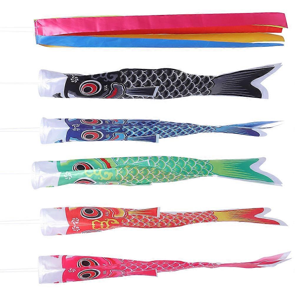 Outdoor Decoration Carp Windsocks Polyester Windsock Flags Home Decor 6Pcs