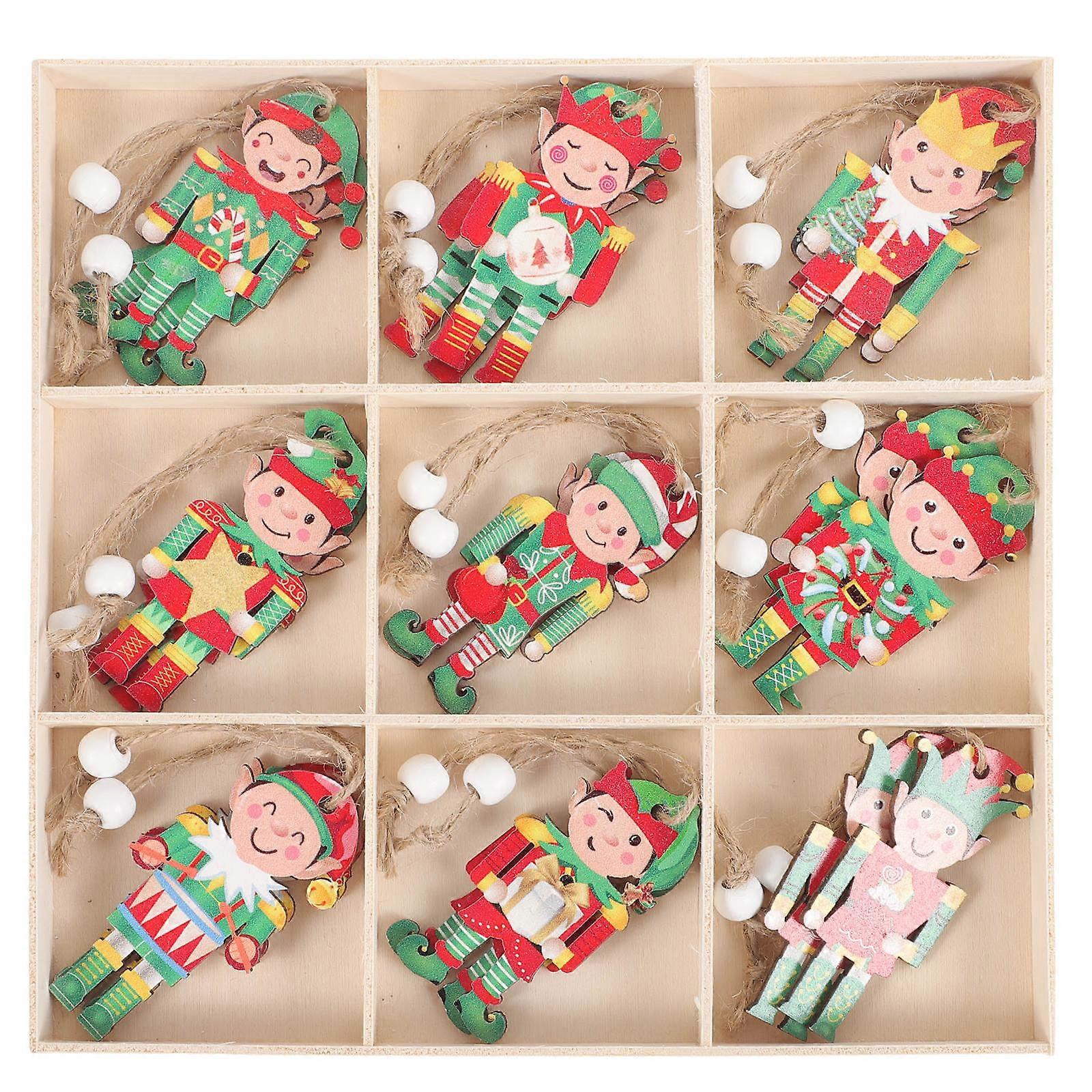 Χριστουγεννιάτικα Ξύλινα Στολίδια Εορταστικά Κρεμαστά Μενταγιόν Δέντρο Παράθυρο Τζάκι Διακόσμηση Ελαφριά Στηρίγματα Πάρτι Διακόσμηση Σπιτιού