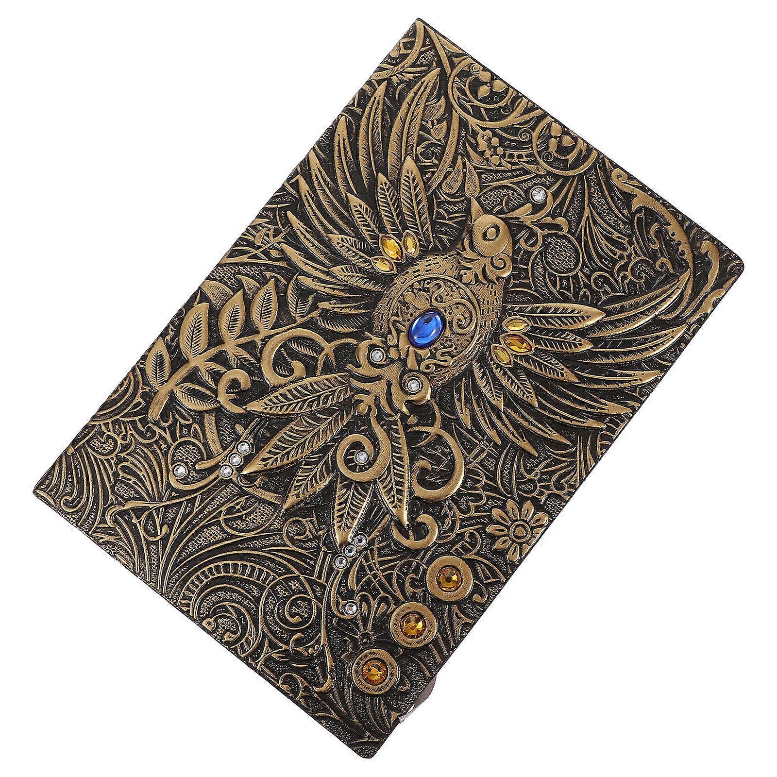 A5 Retro Lined Writing Paper Embossed Phoenix Notepad Sketchbook for Collection Item School Office Travel 1Set
