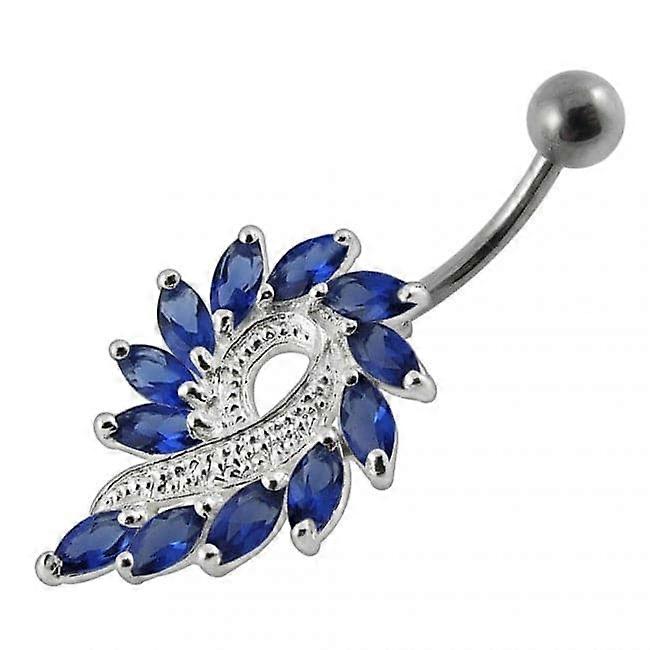 Imaginary Jewelled Flower Non-moving Belly Ring