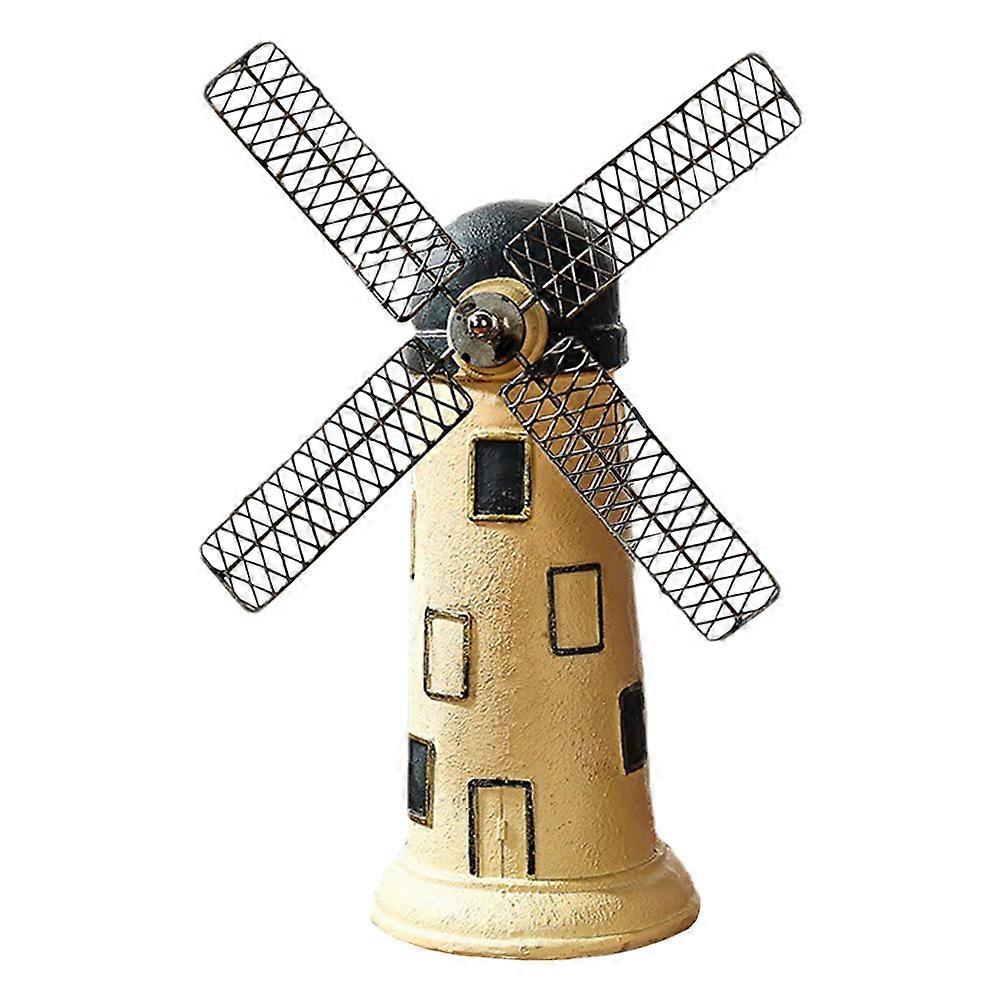 Small Windmill Resin Windmill Model Indoor Display Realistic Appearance Multi 27X20CM 1Pcs