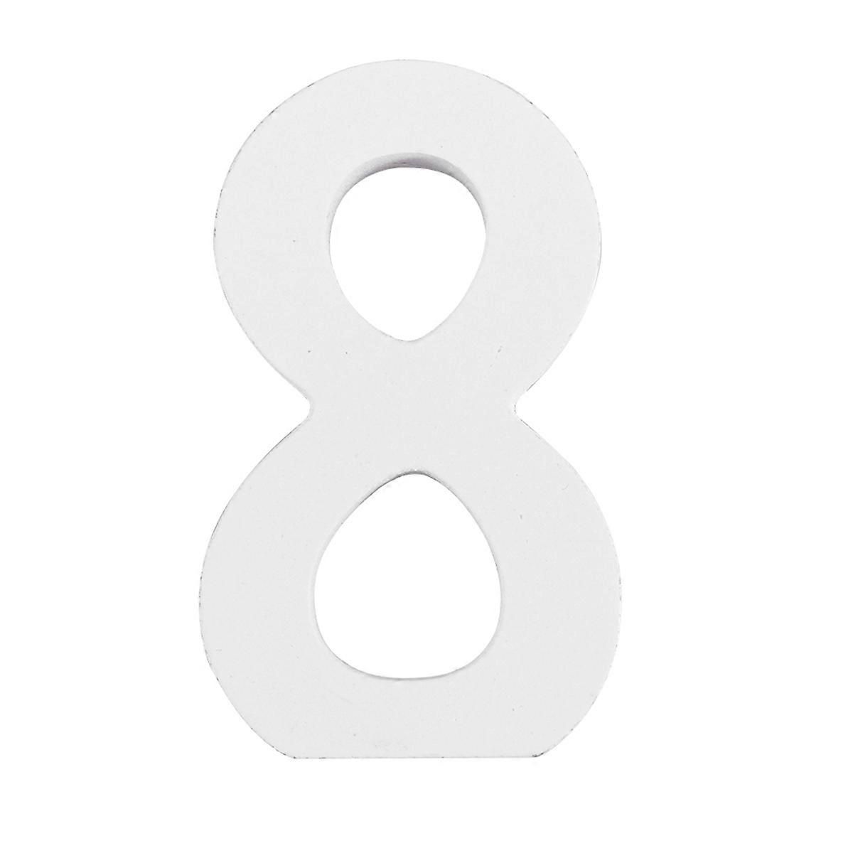 Diy Wooden Table Numbers Wedding Decor Number 8 White For Seating Assignment And Special Events 1Pcs