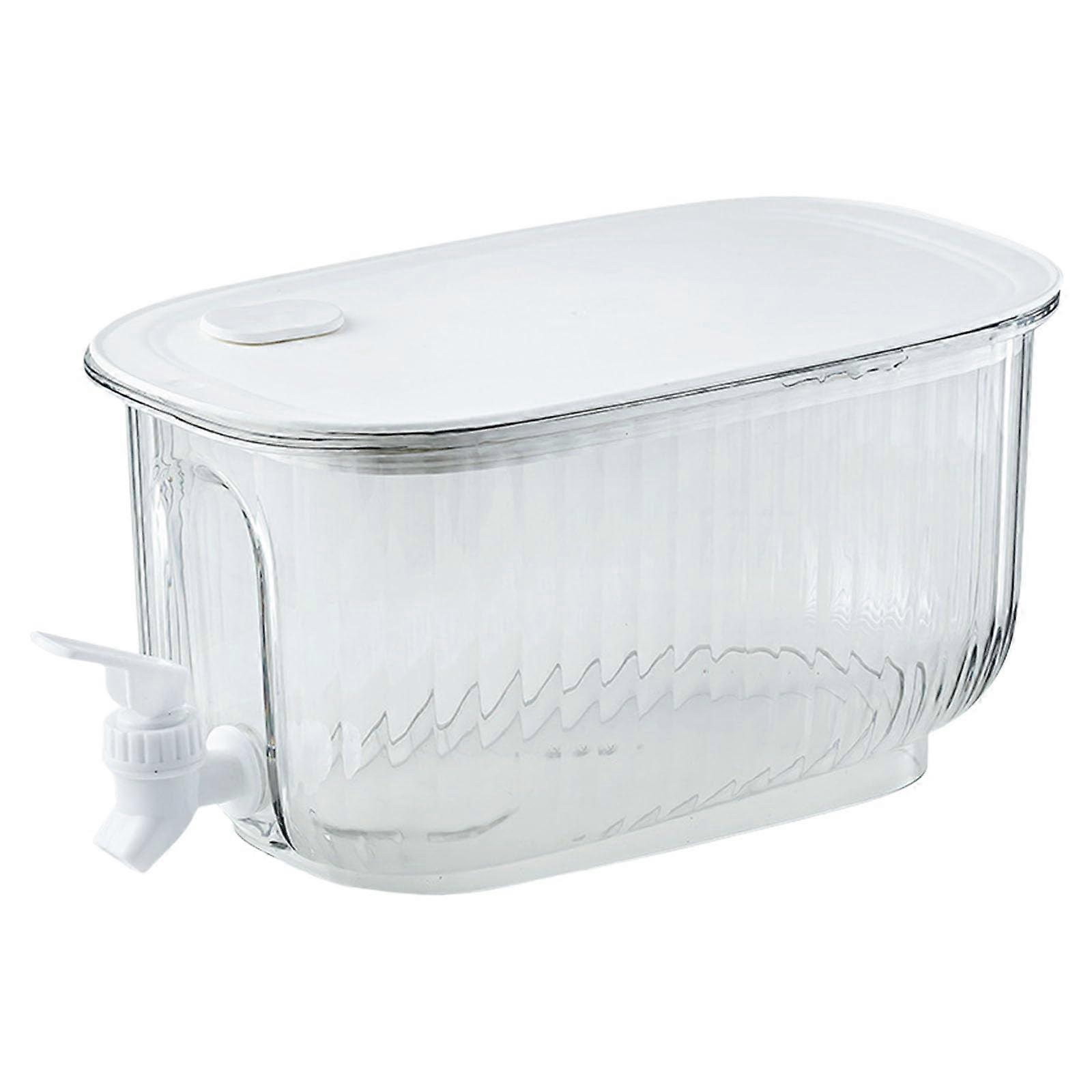 Drink Dispenser with High Capacity, 4L Refrigerator Water Pitcher with Tap, Cold Water Dispenser for Home Parties