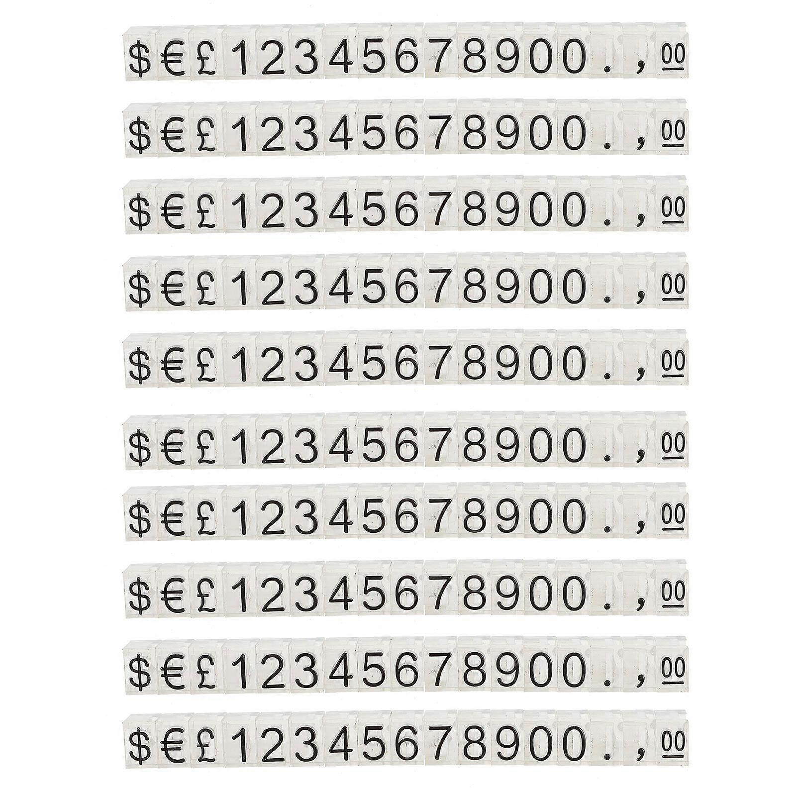 10pcs Supermarket Price Display Signs Number Price Tags Store Price Labels