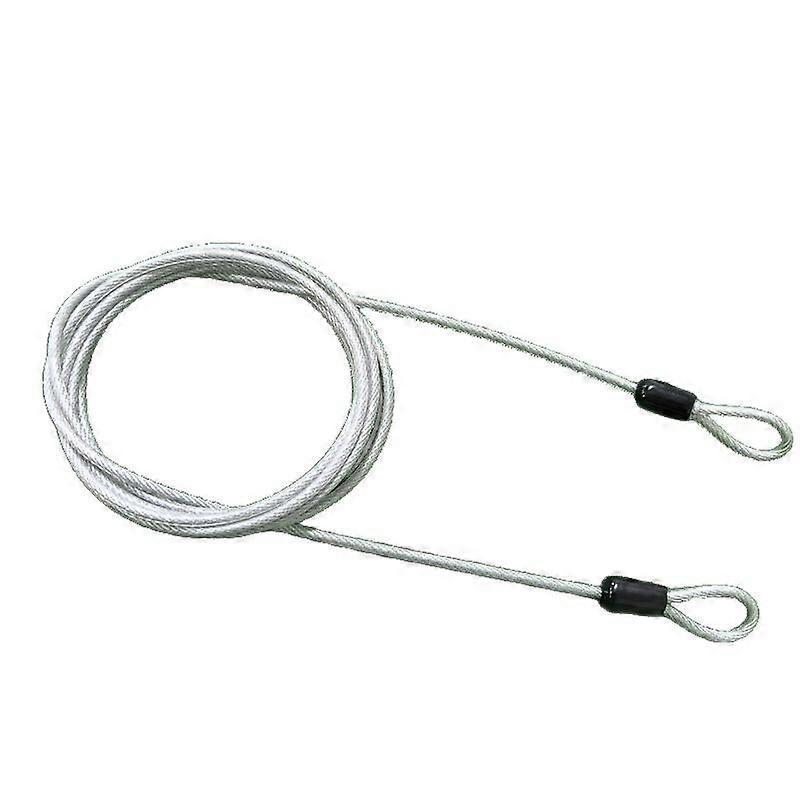 Coated Steel Braided Security Cable for Luggage Padlock, Double Loop Security Cable (2m)