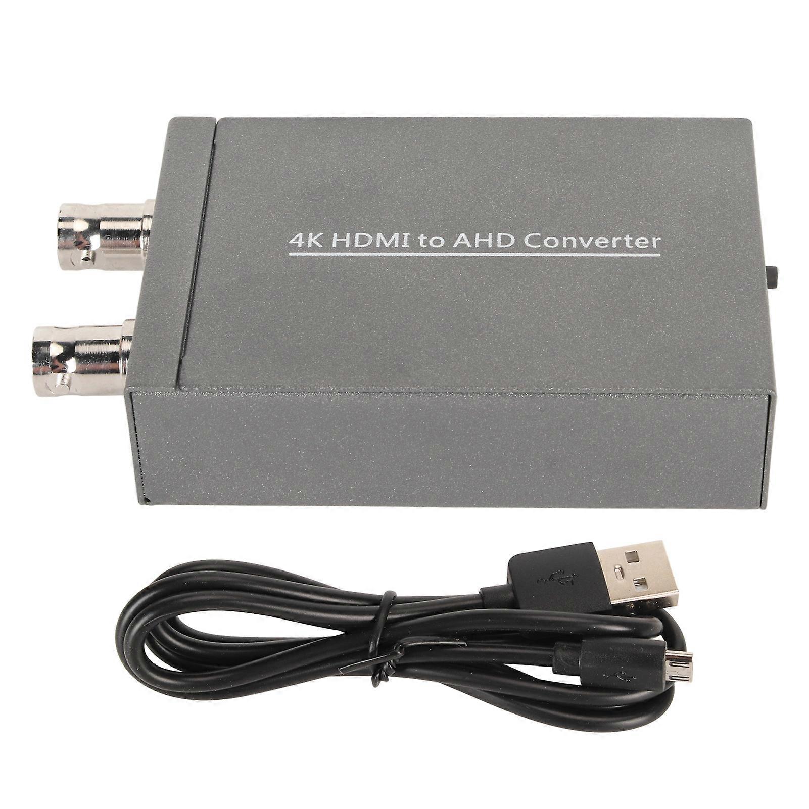 HD to AHD 4K 1080P Multimedia Interface Converter 1 Input 2 Output Coaxial Loop Out Adapter for HD CCTV Camera