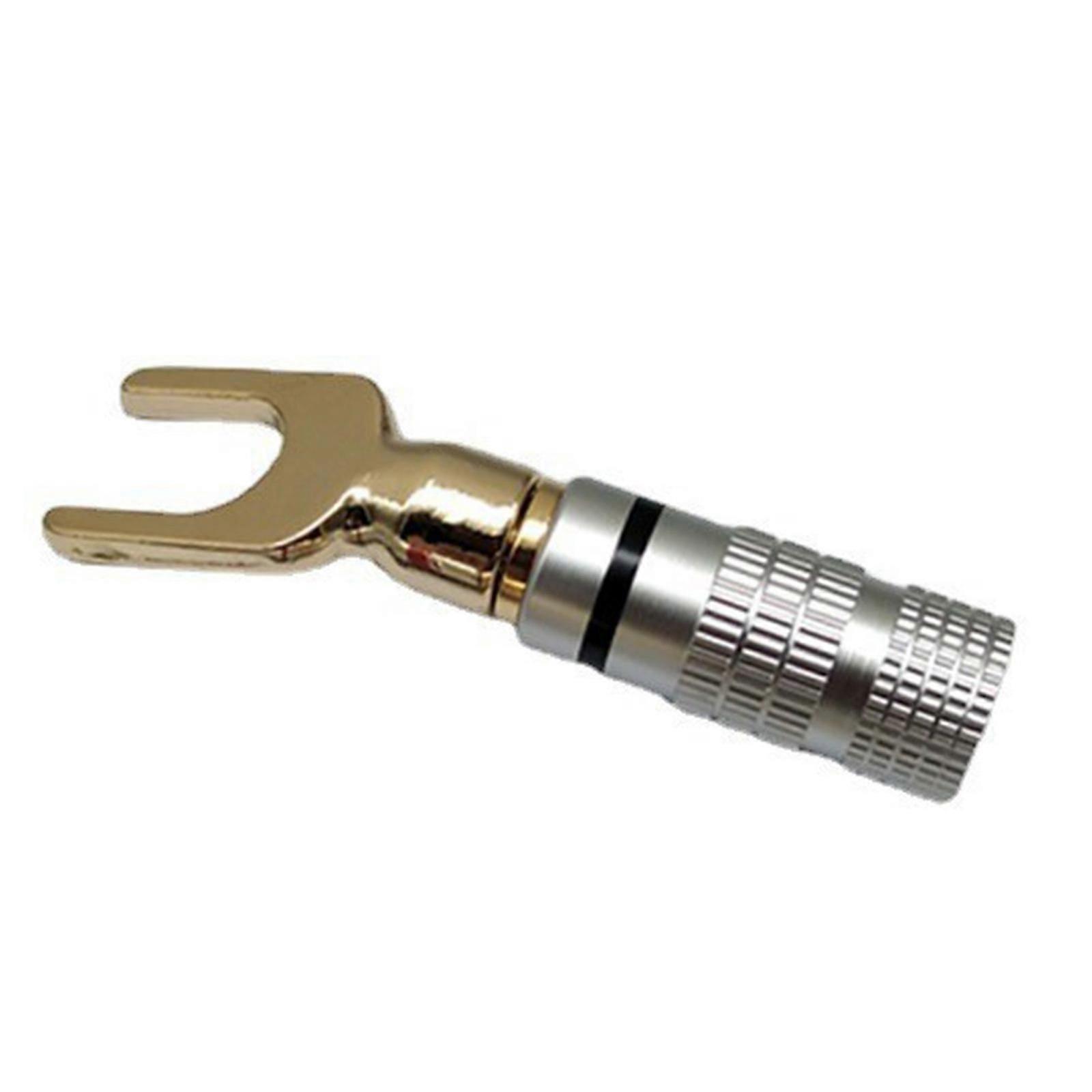 Gold Plated Banana Plugs with Y Fork Designs Sound Connector for Simple Integration in Home Theaters Setups