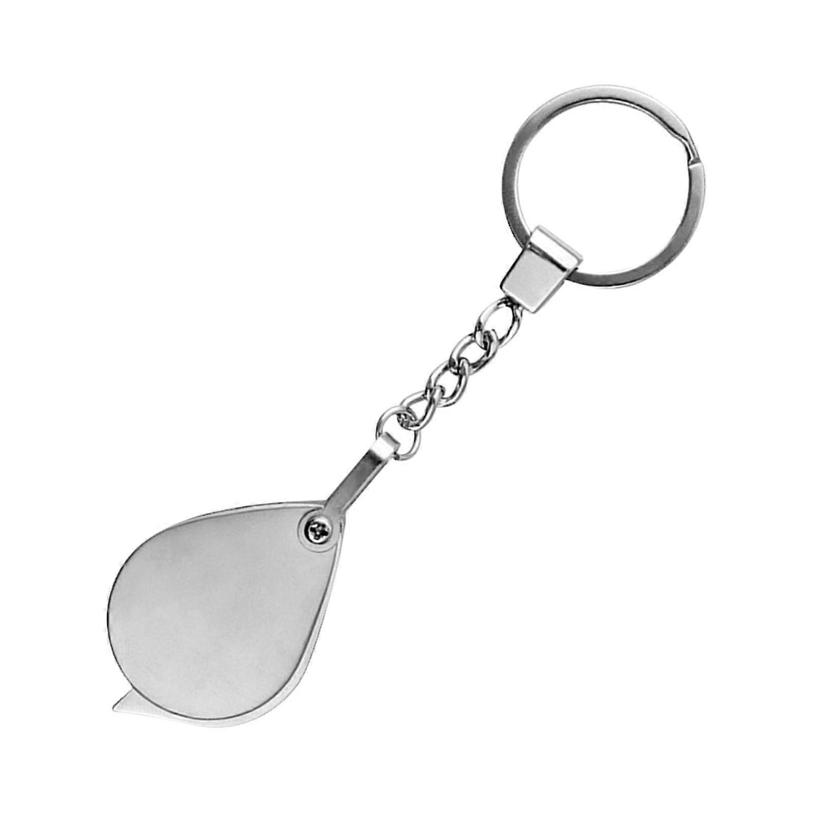 Keychain Magnifying Glass 20x Magnification, Metal Construction, Ideal for Reading Small Text and Fine Details