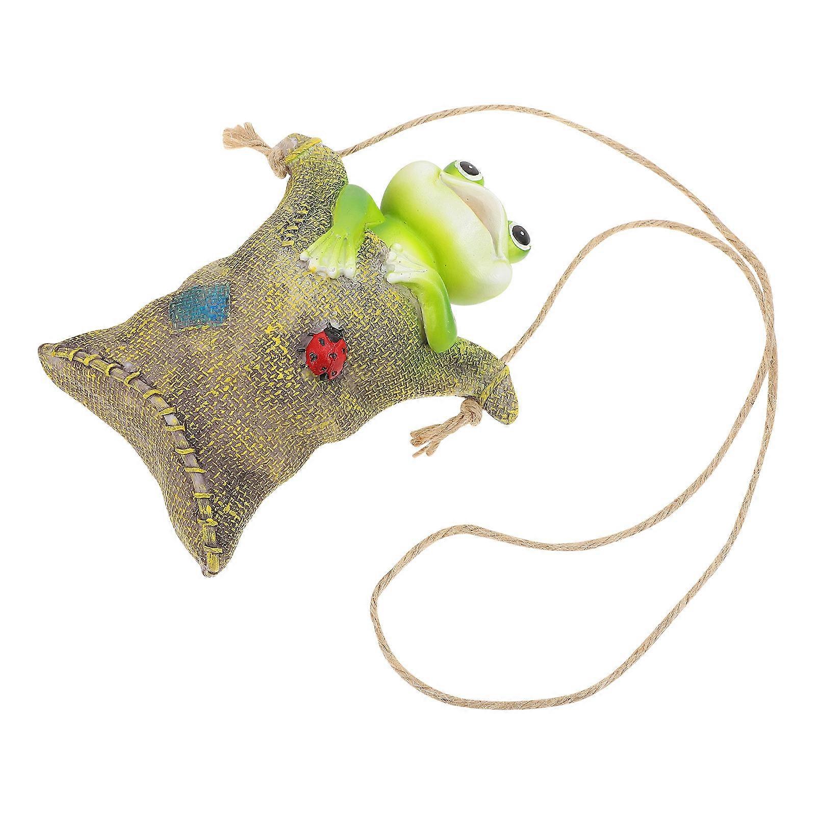 Resin Craft Frog Designed Decorative Statue Realistic Modeling Fine Craftsmanship 1Pack