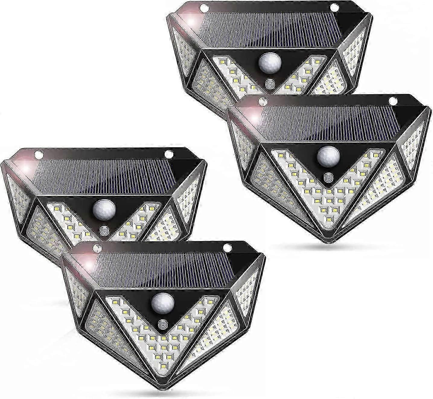 4 Pack 100 Led Wide Angle Solar Light