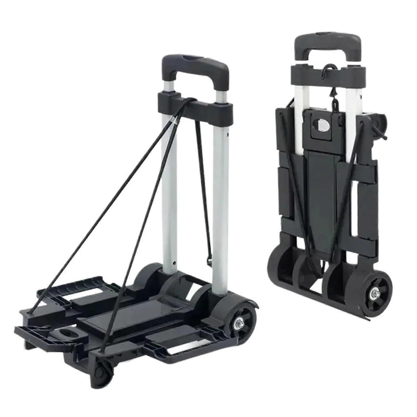 Folding Hand Cart Trolley with Durable Wheels, Portable Folding Design, Lightweight Luggage Carrier for Home and Office