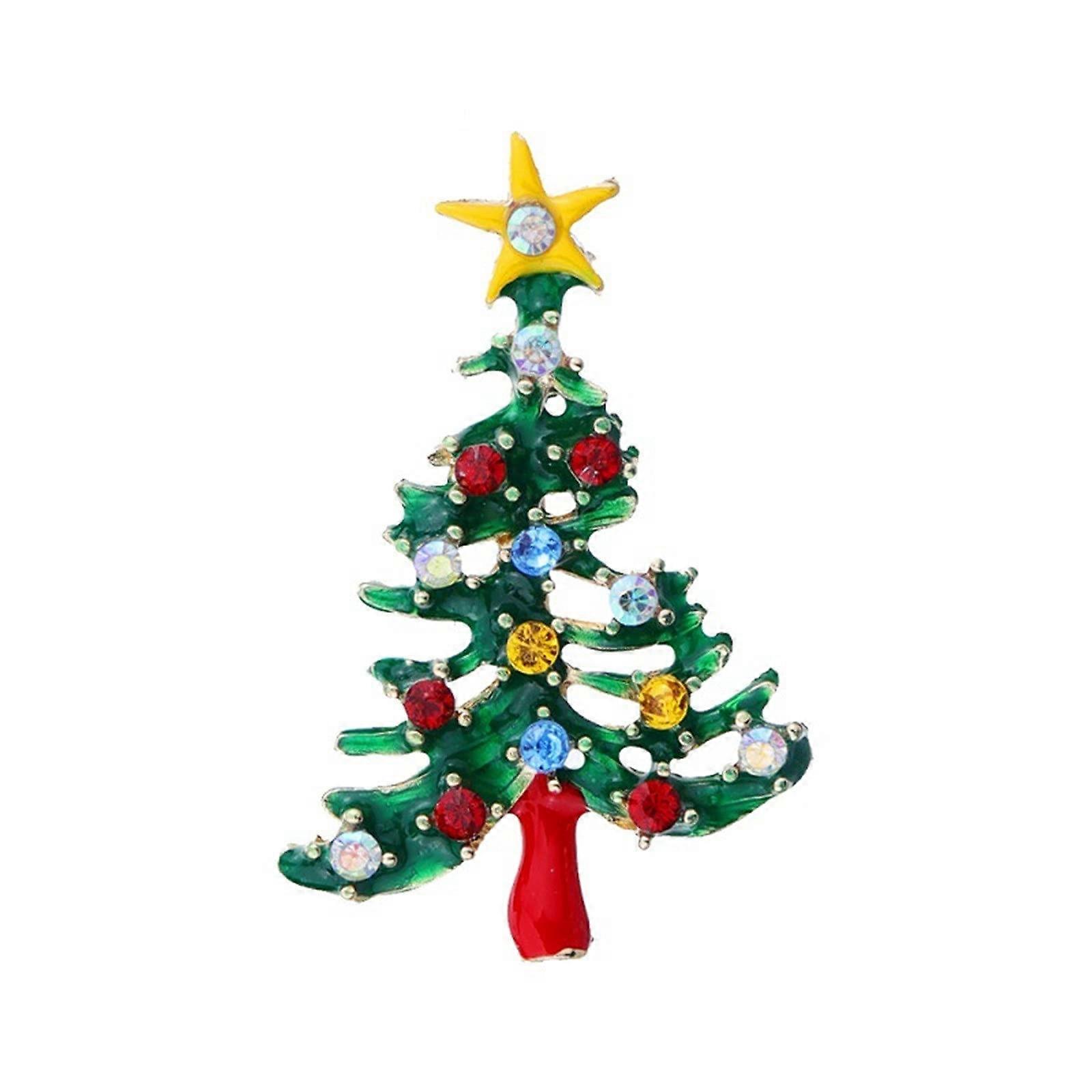 Glocken-Broschen-Set Trees Christmas Needles Decorations Resin Snowman Brooches One-Size No Gemstone