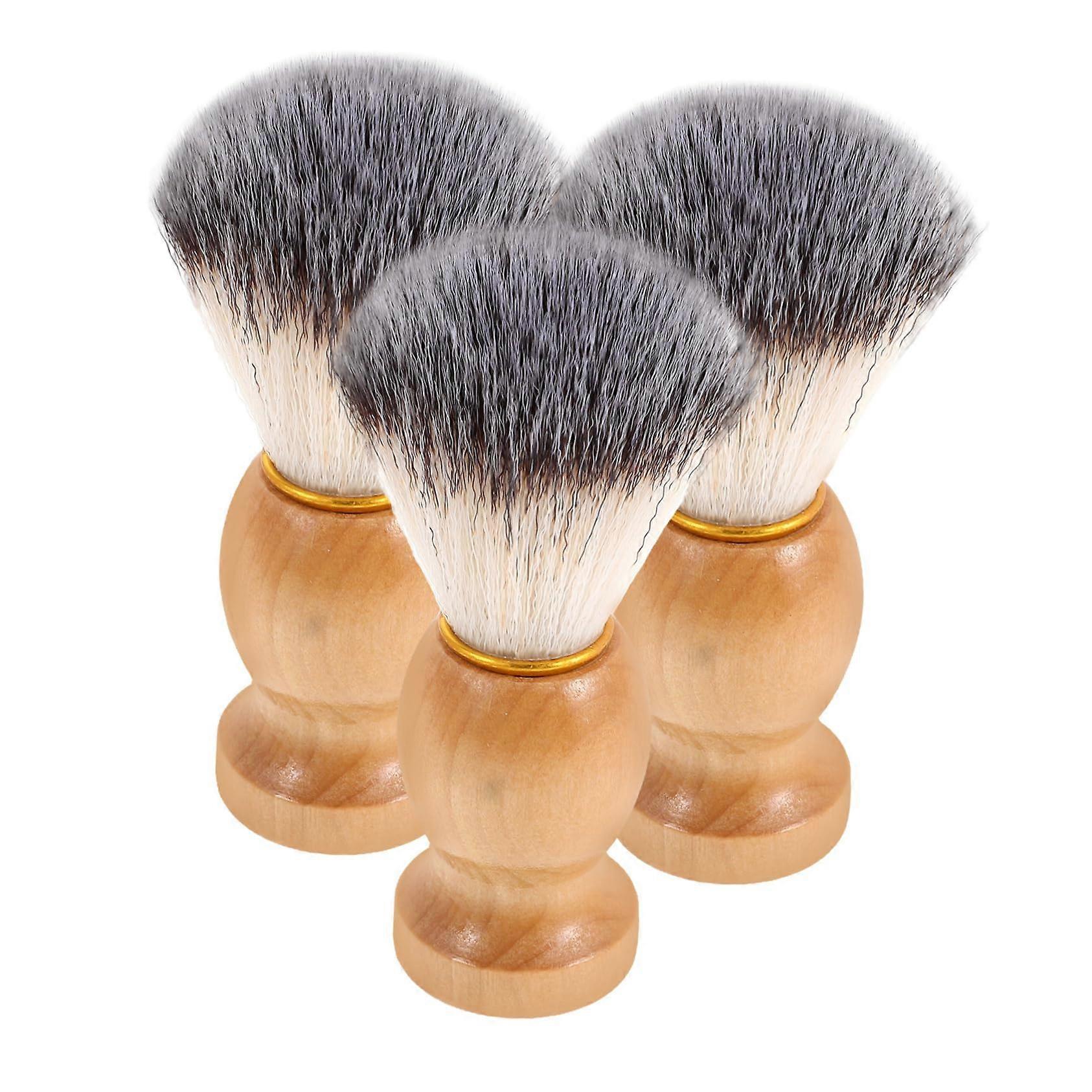 Handheld beard brush for men's shaving brush with soft bristles, barber accessories, portable for men