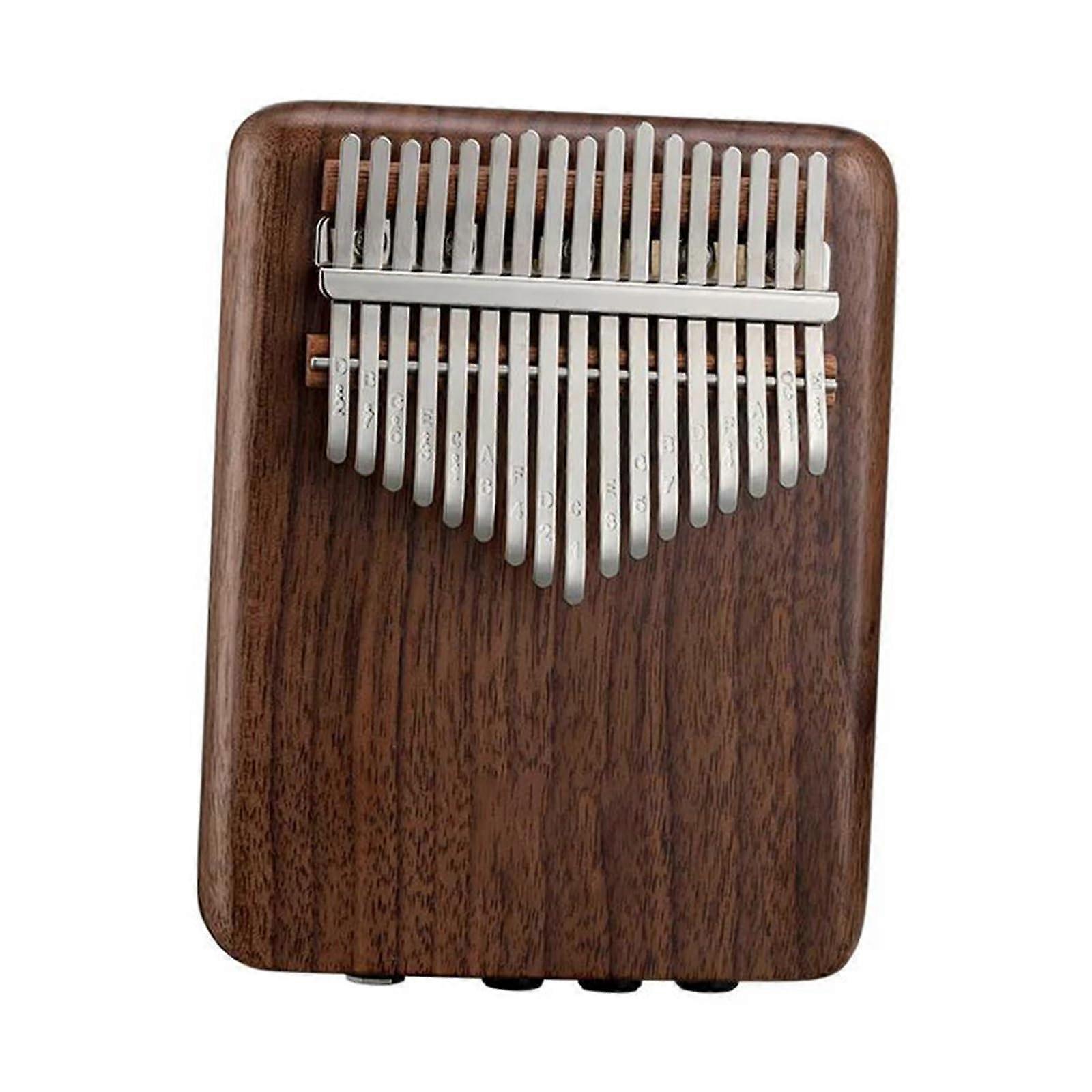 Professional Kalimba 17/21 Keys, Professional Thumb Piano, Builtin Pickup, EQ, Full Veneer Solid Wood Keyboard Instrument (17 Keys)